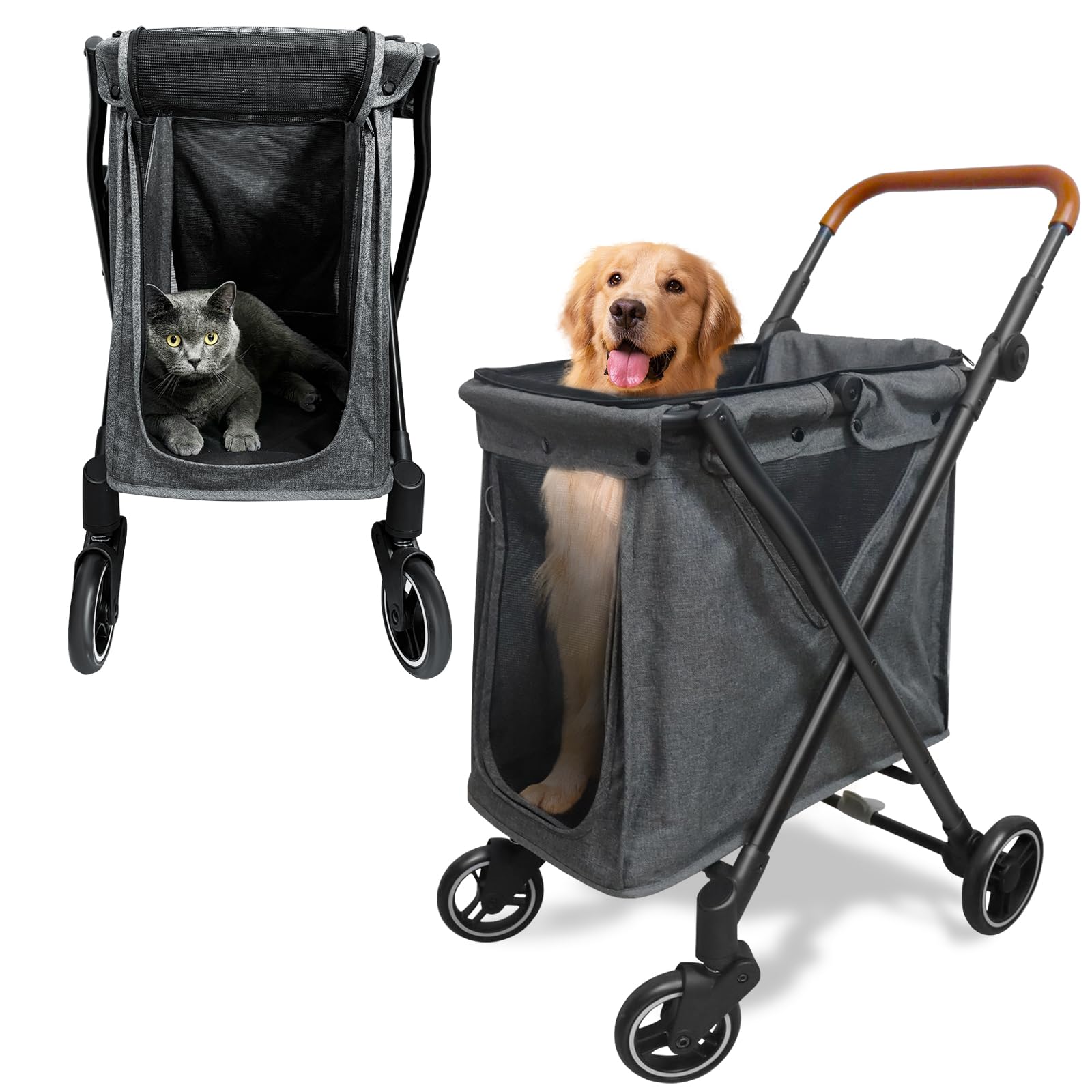Folding Pet Stroller - 85L All-Terrain