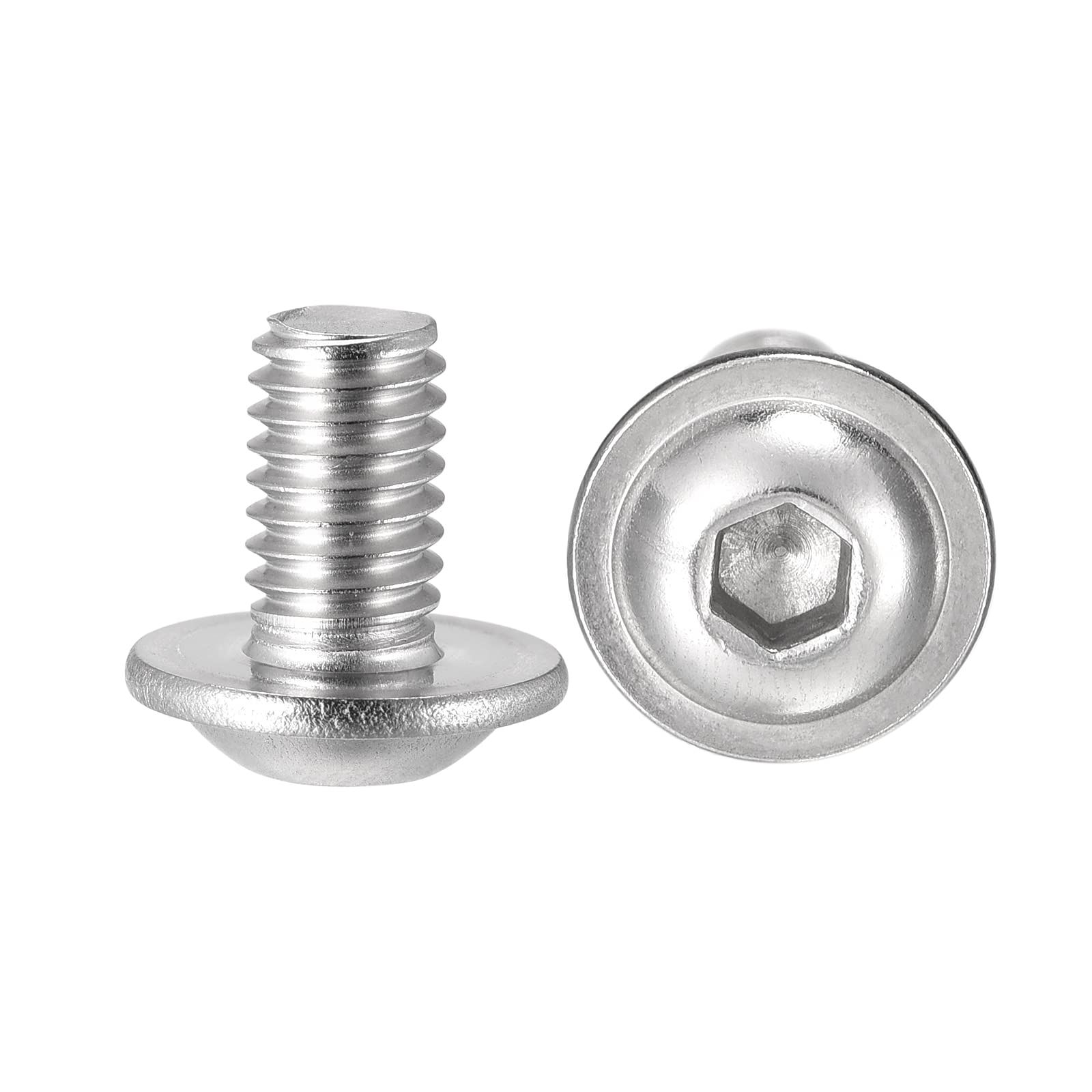 Flanged Button Head Socket Cap Screws M6x10mm 304 Stainless Steel Fasteners - 50 Pack-image-46b7272d-4851-4f77-aba4-5f5abff1b337-61789