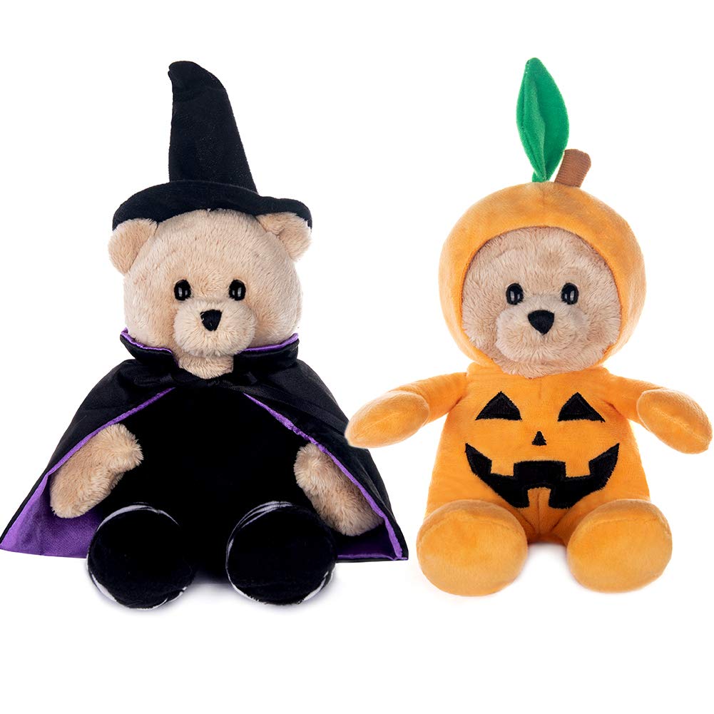 Halloween Teddy Bear Plush – Pumpkin & Wizard 9″ Halloween Teddy Bear Plush – Pumpkin & Wizard 9″