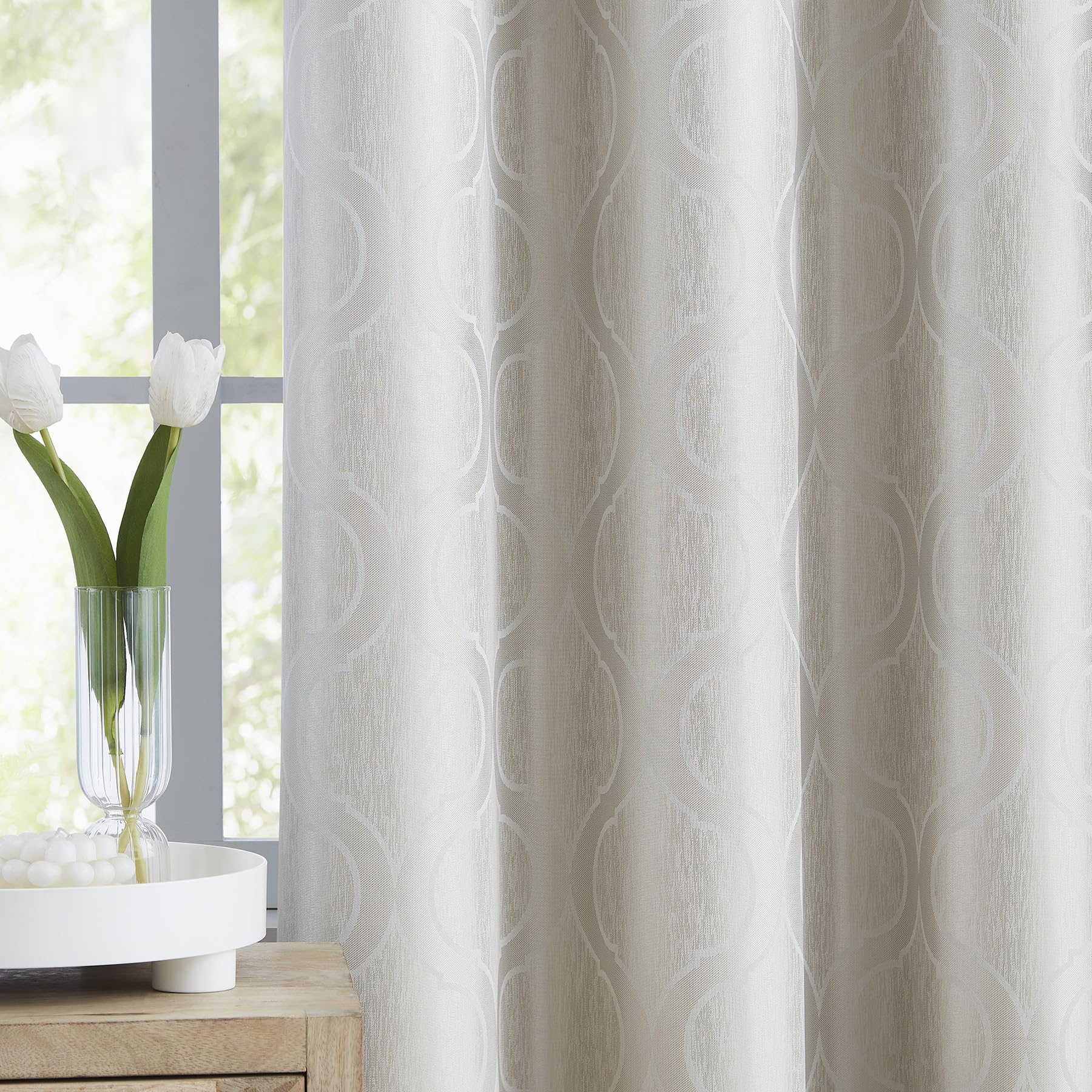 Blackout Curtains - Grey Ivory 72'' 2 Panels-image-325dc3a6-9f90-474a-9c82-b9c23e3ff872-87234