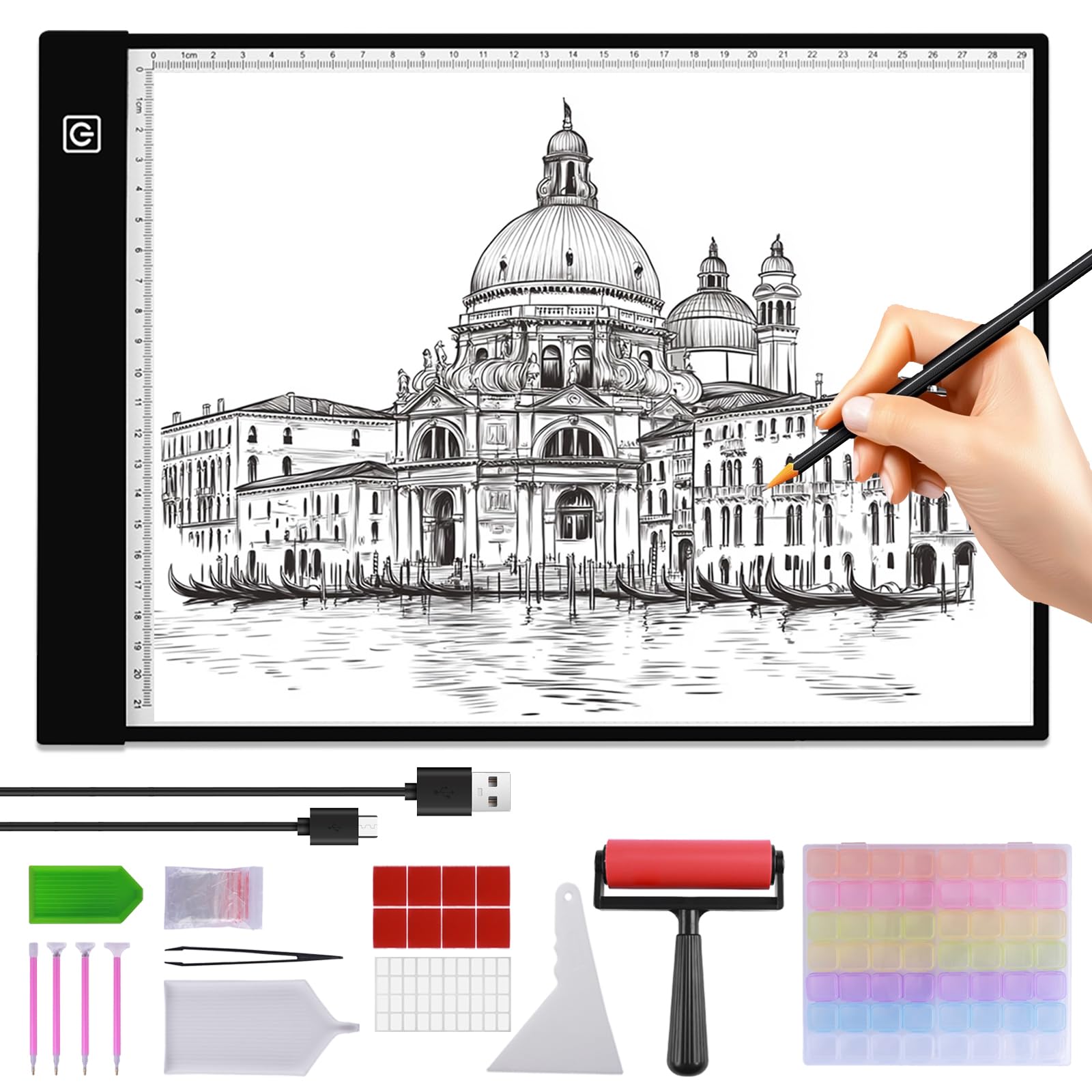 LUSCHEER Portable LED Light Ultra-Thin LED Light Pad, A4 Box, A4 Box-image-4c32e5c1-1364-4b52-bfa0-290a7bcfea4c-61507