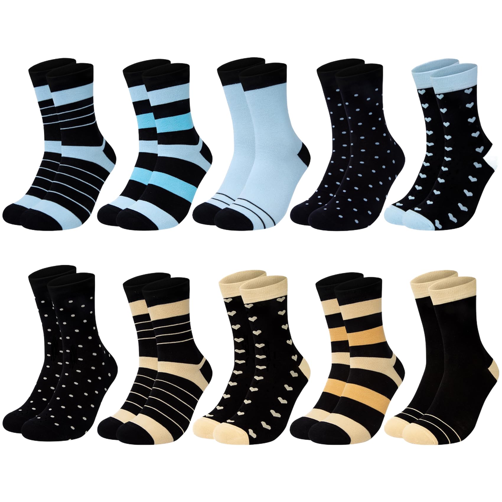 10 Pairs Women's Colourful Socks with Stripes-image-63dbf72b-8749-42c2-b1d0-049260b2fbef-54304