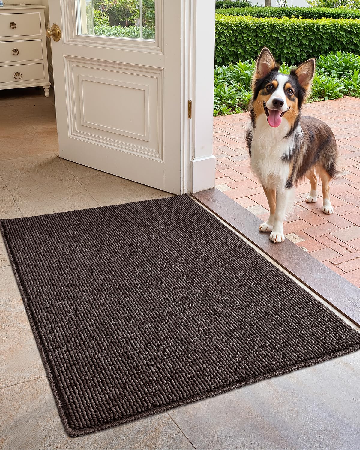 Indoor Door Mat Non Slip - Brown 44 x 75 cm-image-8ec31217-cde1-473a-8b06-d83734a10232-109997