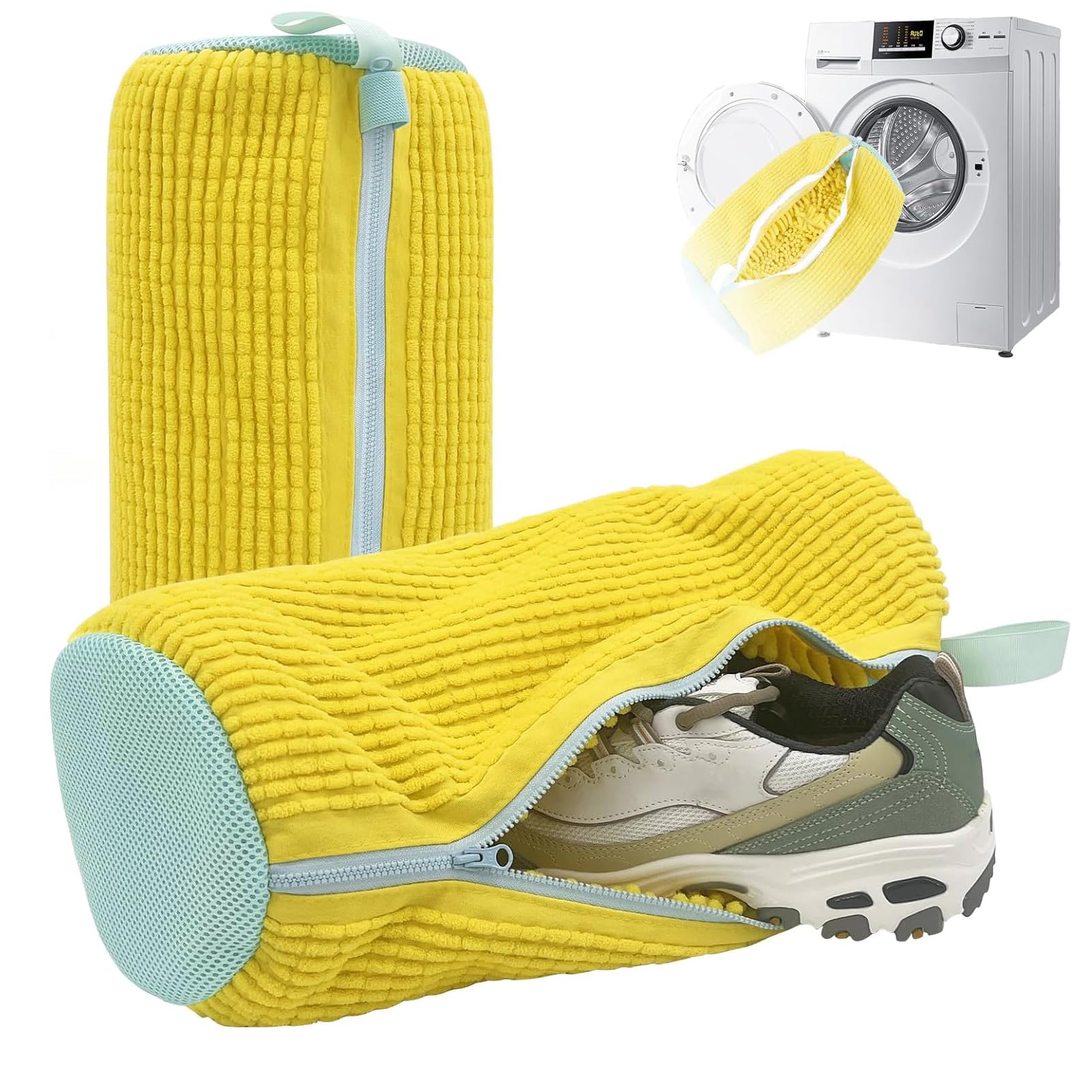 Yellow Reusable Laundry Shoes Bag - Protect Trainers, Delicates & More in Washer & Dryer-image-55091049-f7b8-4b40-852f-a56c7a842d30-66109