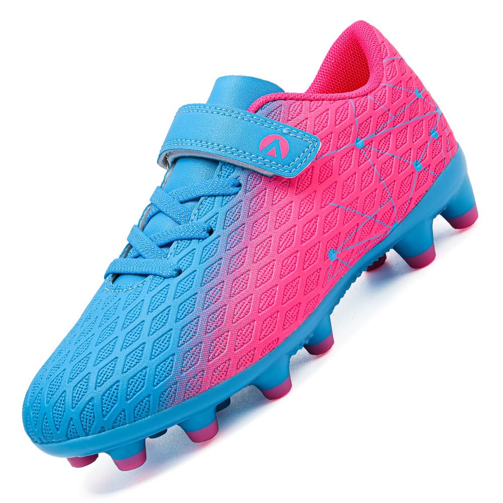 Kids' Football Boots Astro Turf - Plum Red Light Blue UK 2.5-image-01322f8a-74a5-4213-9432-cffc2a8a7bbb-122538
