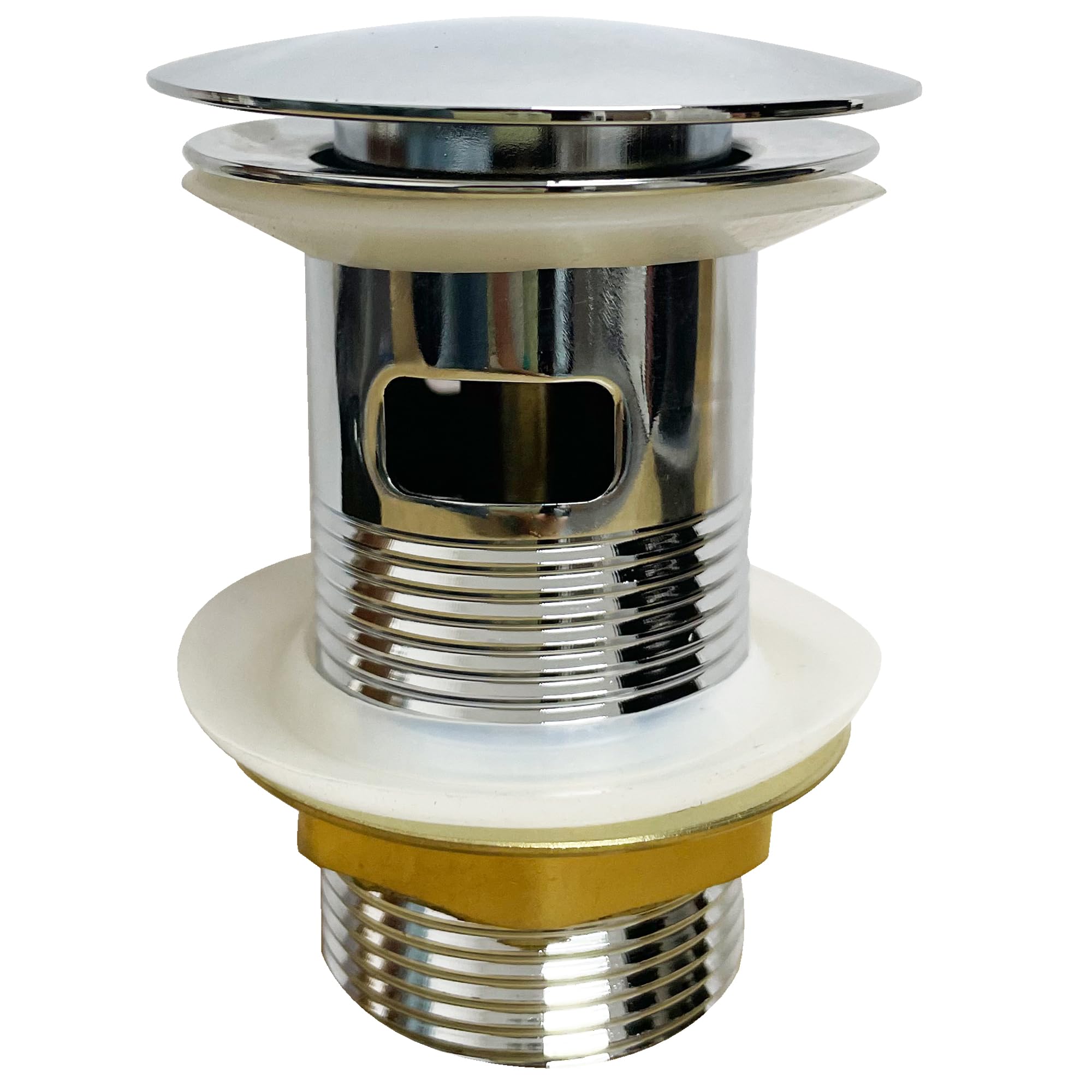 Durable Pop-up Basin Drain with Overflow - Easy Install Slotted Click Clack Sink Waste Chrome-image-39c82dc1-2a8f-4b44-8b0e-c0c9b626ac72-66225