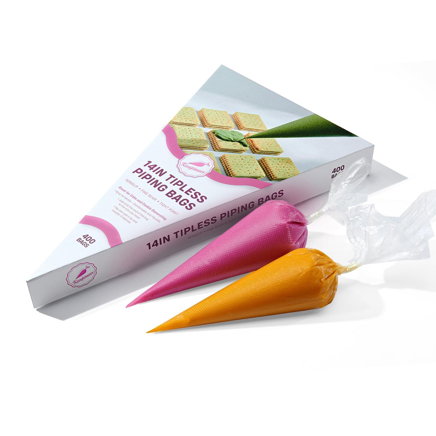 14-Inch Disposable Piping Bags 400 Count for Cake Decorating-image-5de1b9e0-c80d-43ab-b3d6-b05a5b798b11-61738