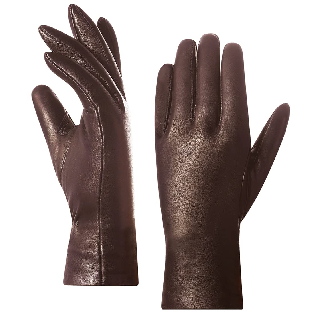 Women's Leather Driving Gloves - Brown L-image-7b017630-88a2-48a1-ae8c-b1046378f55f-116826