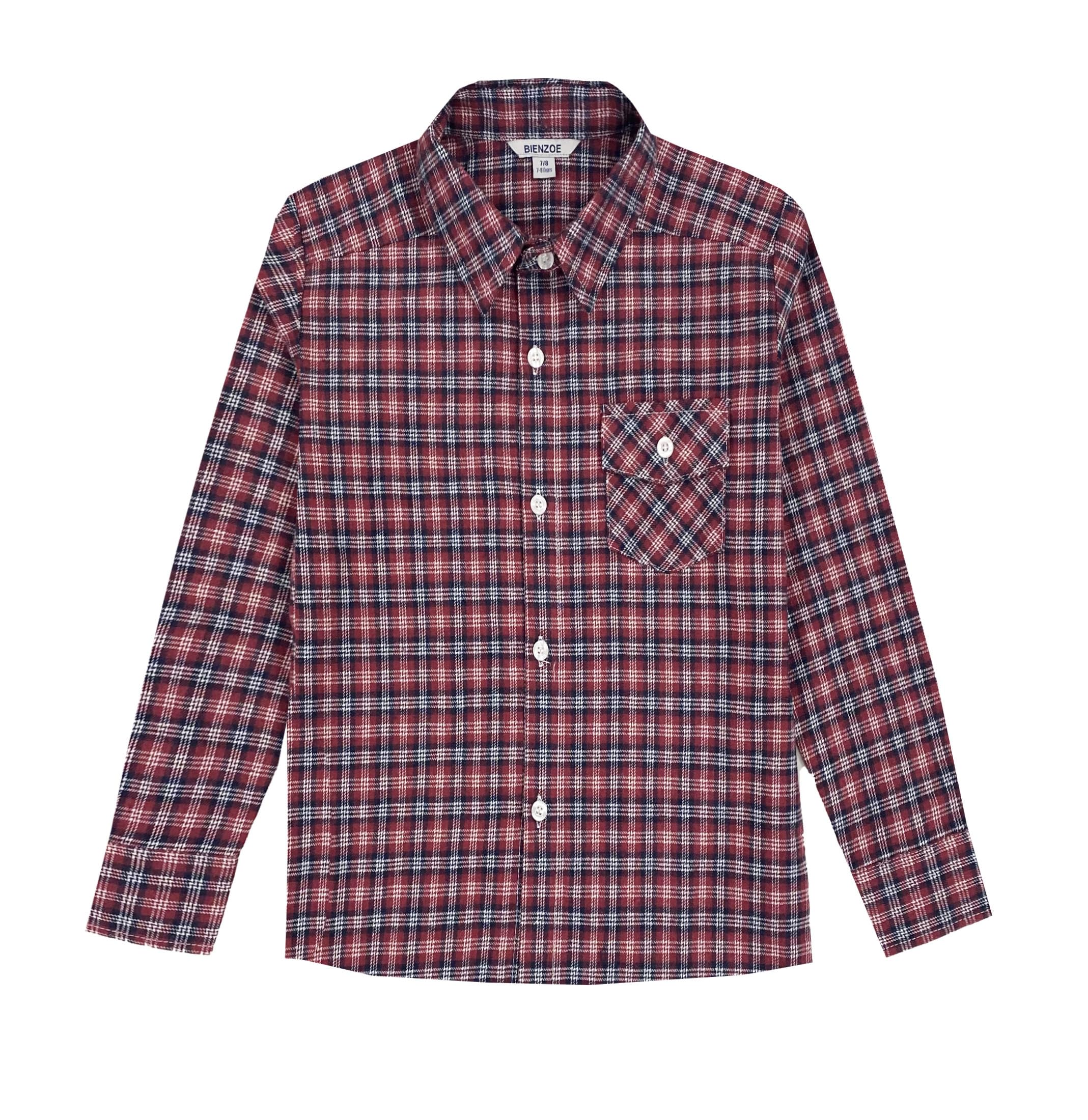 Kids Plaid Flannel Shirt - Warm & Durable Long Sleeve for Boys - Ideal Winter Wear - Navy Red-image-51dc9f06-6659-4031-b13f-5c8976221e0b-67992