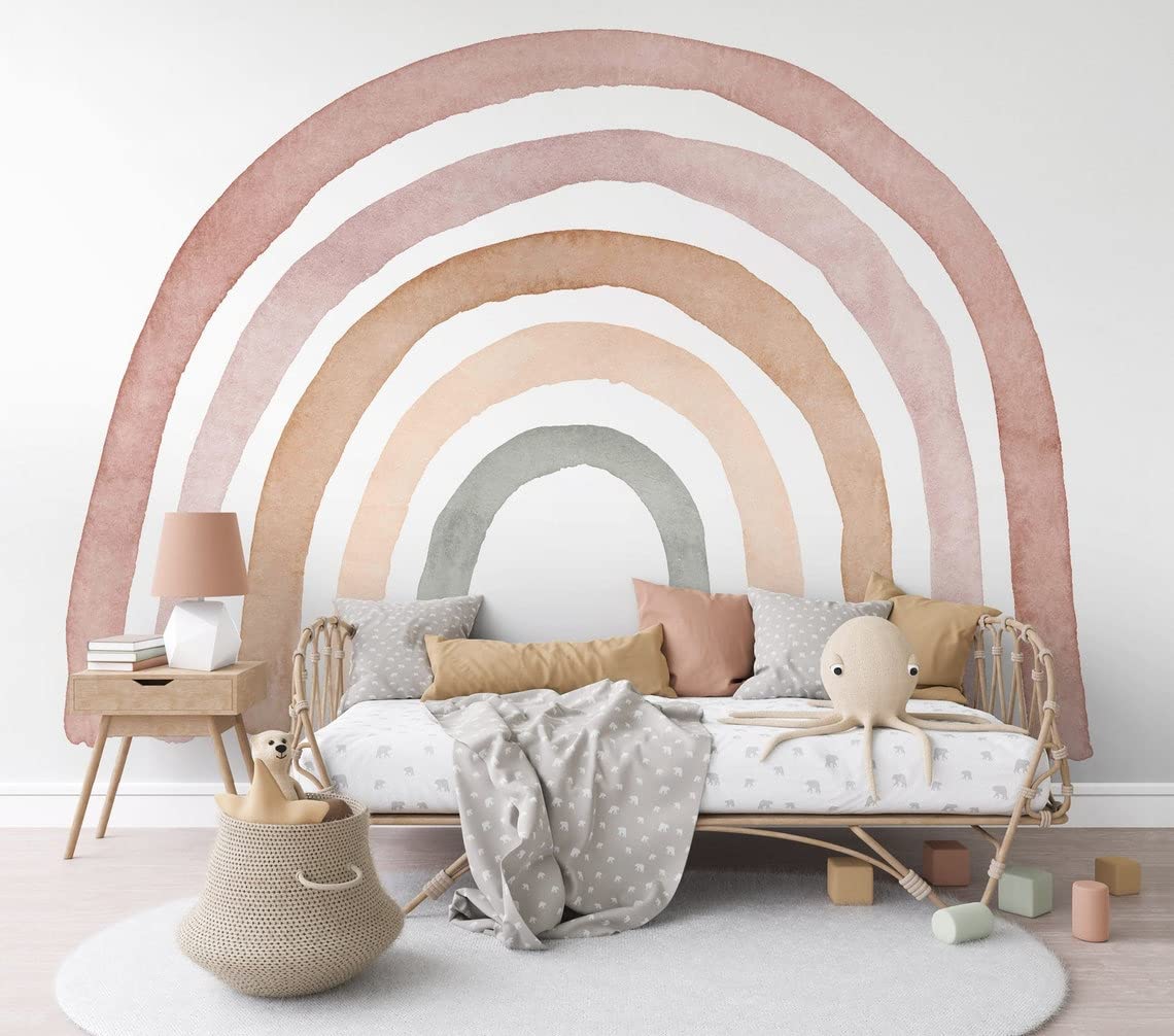 Rainbow Wall Decal Sticker - Multi 44"x32"-image-3da3c35e-feeb-4e8a-a256-464360ed739d-110766