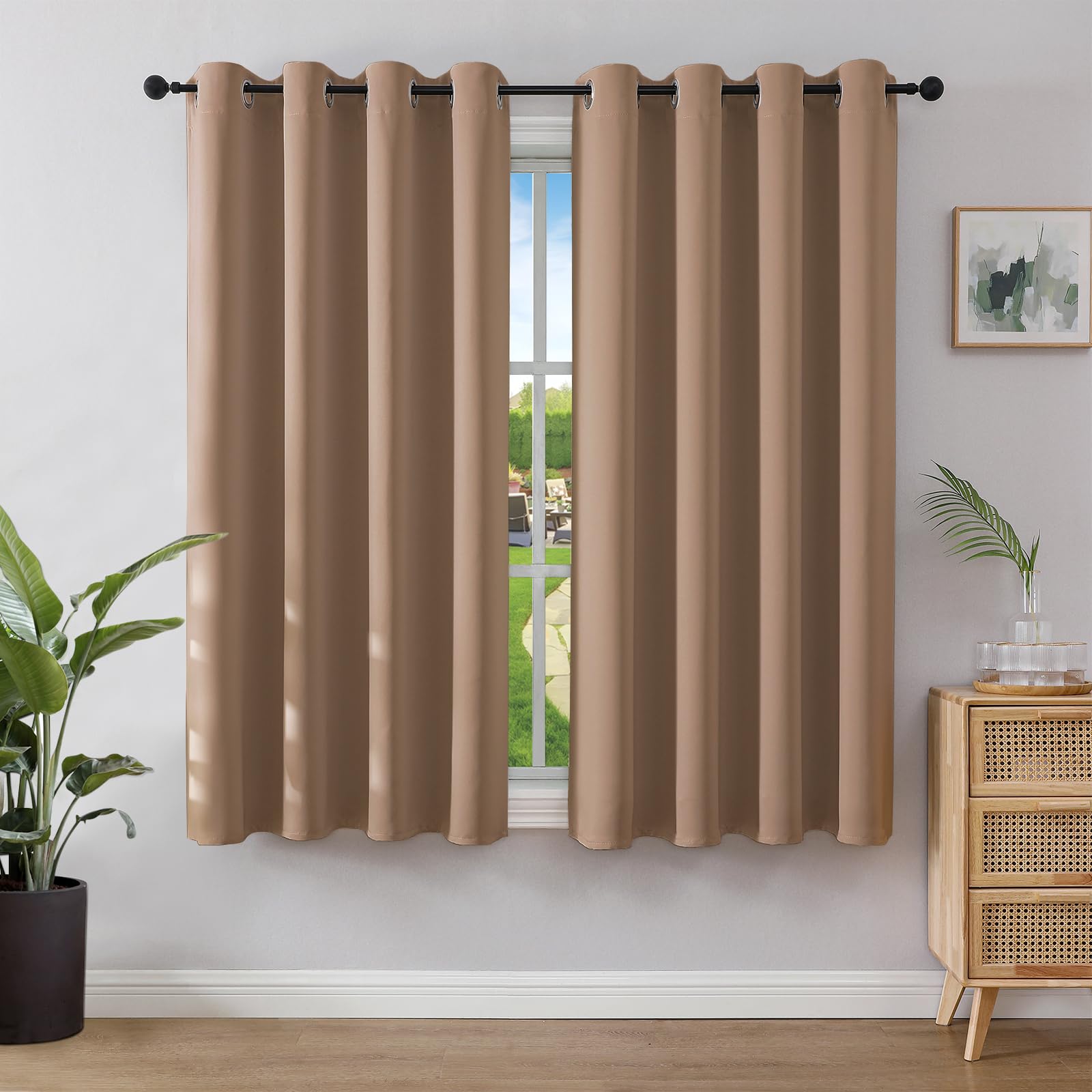 Blackout Curtains 2 Panels - Mocha 66 x 54 Inch-image-72474859-fba7-4794-af0a-7de461c2da93-94462