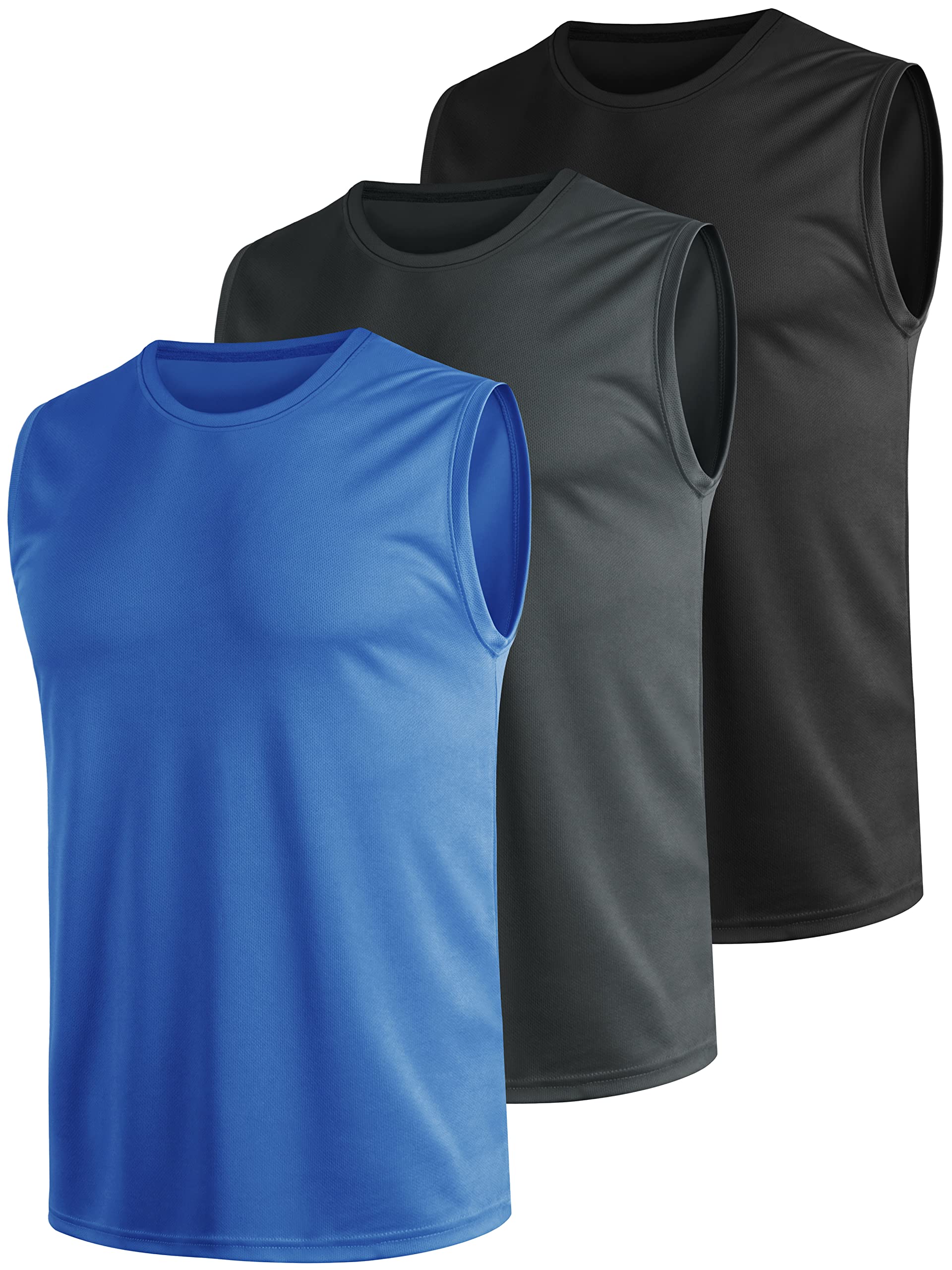 Teesmen 3-Pack Men's Gym Tank Tops - Quick Dry, Breathable, Multicolor (Size L)-image-78ea27f8-10aa-46b6-a0f8-0249f6d2a1ef-59955