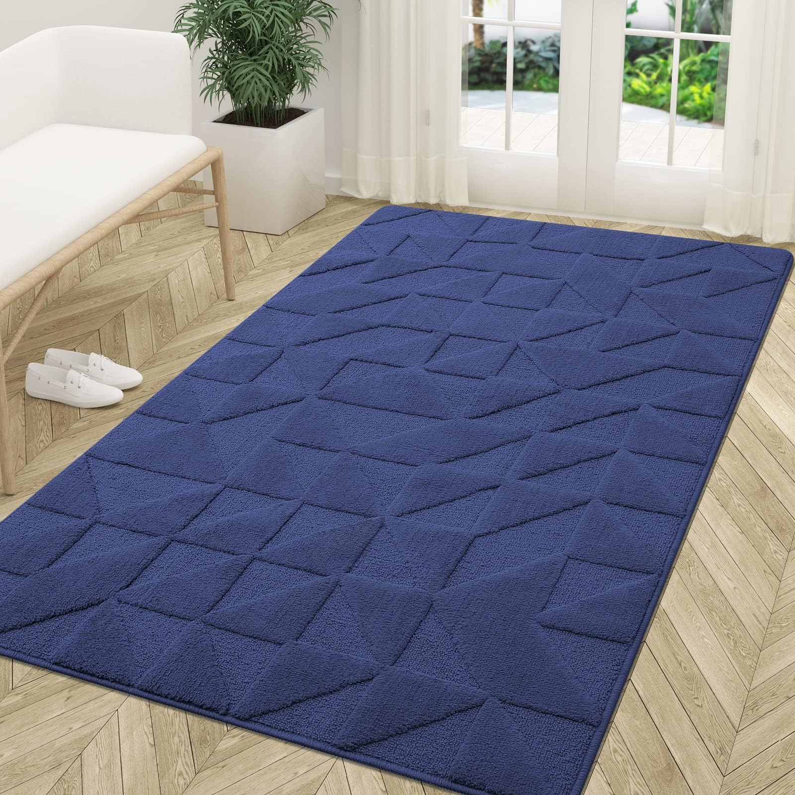 Indoor Door Mat Absorbent Non-Slip - Navy Blue 90 x 150 cm-image-bb8a6b54-f996-495e-a6b3-fcbbe6e85e0d-94445
