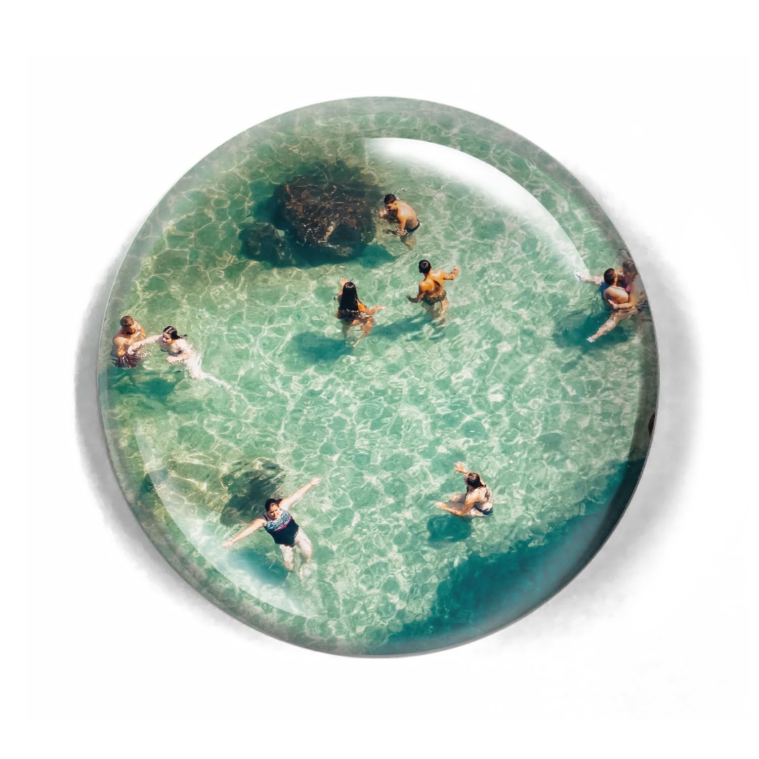 LWAY Paperweight Crystal Dome (Emerald SEA) 80mm-image-90bfd5e1-ae2e-4748-8bfa-d5ea2722e3cf-56914