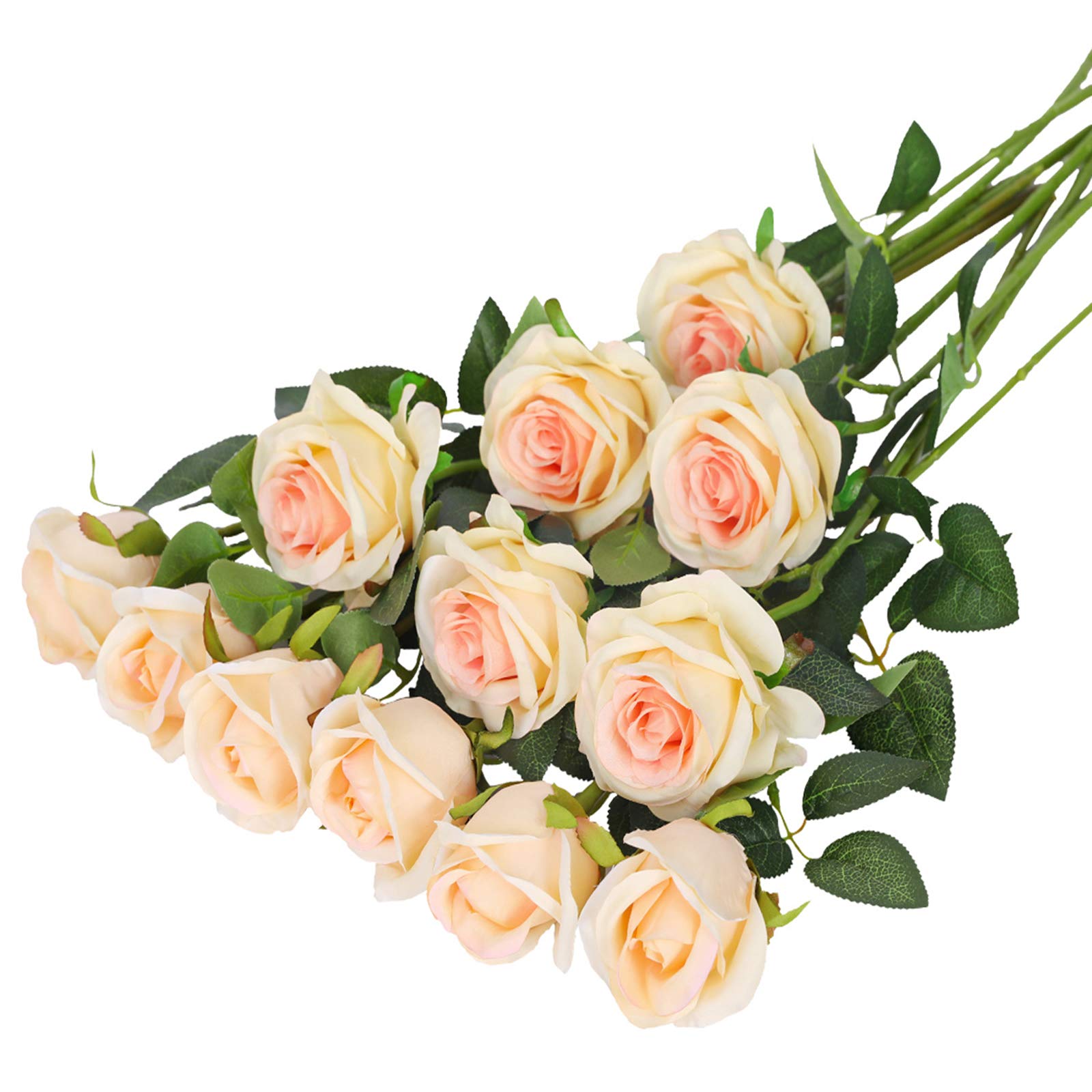 Hawesome Artificial Roses Fake Flowers Single Long Stem Blooms 12PCS-image-4cc1a83f-69db-4b5a-b63d-9b4b1dad1d58-61645