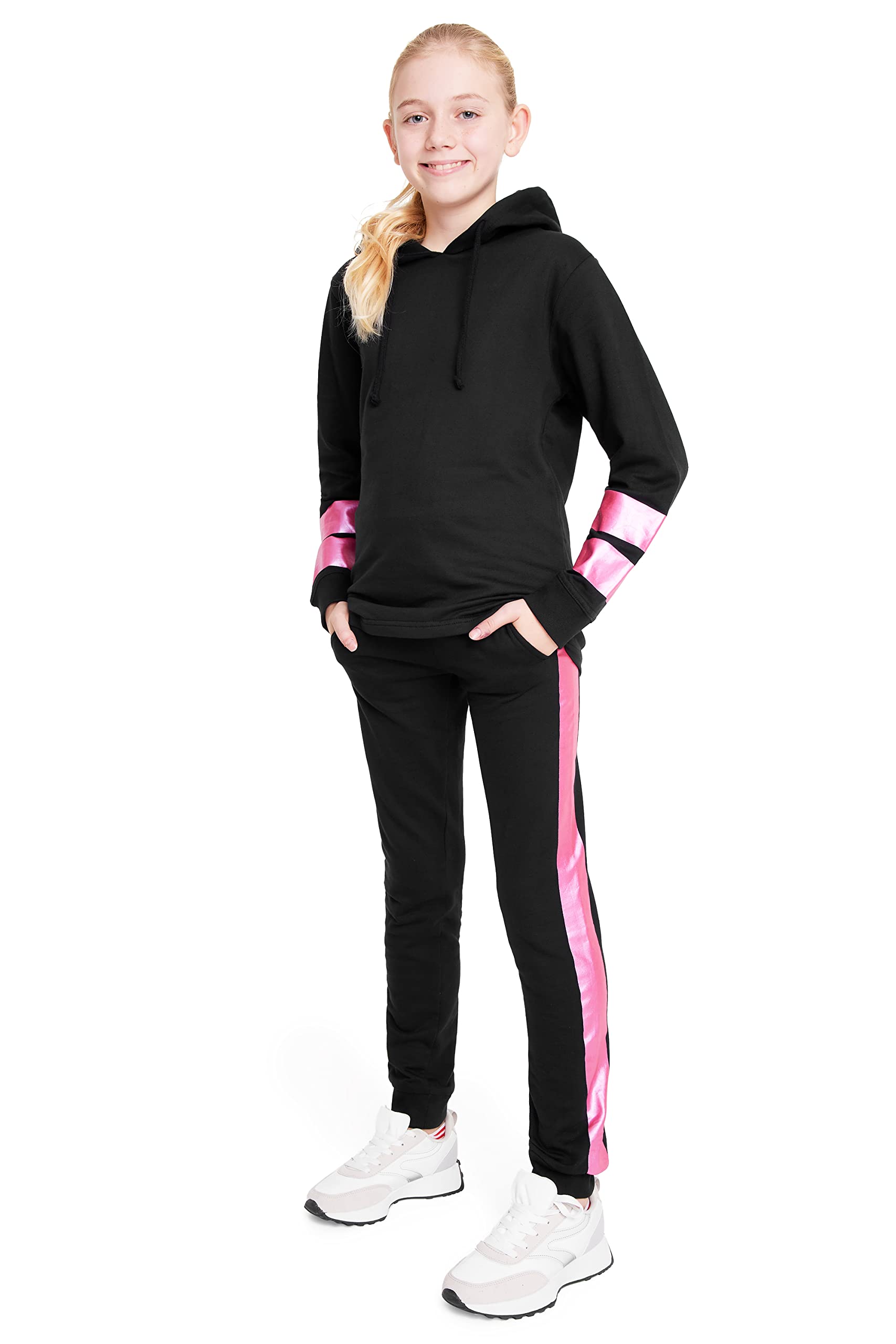 Stylish Girls' Tracksuit Set - Hoodie & Joggers in Hot Pink, Age 9-10-image-e86dc50f-a57d-4f41-a426-e341d45ce83d-68492
