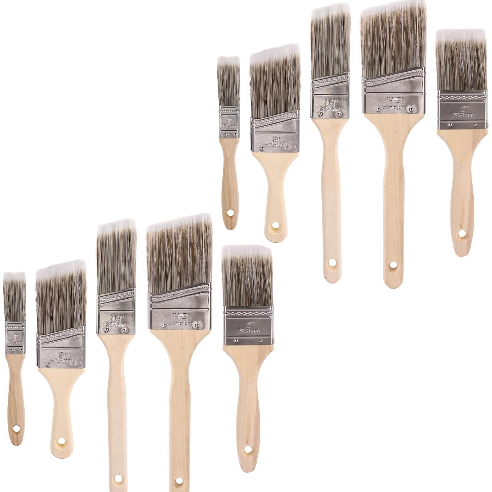MEIDIV Professional Paint Brush Set, Gloss Paint Brush with Wood 10PCS-image-569f038d-af0c-438e-8d00-bdfc737b8c0e-61583