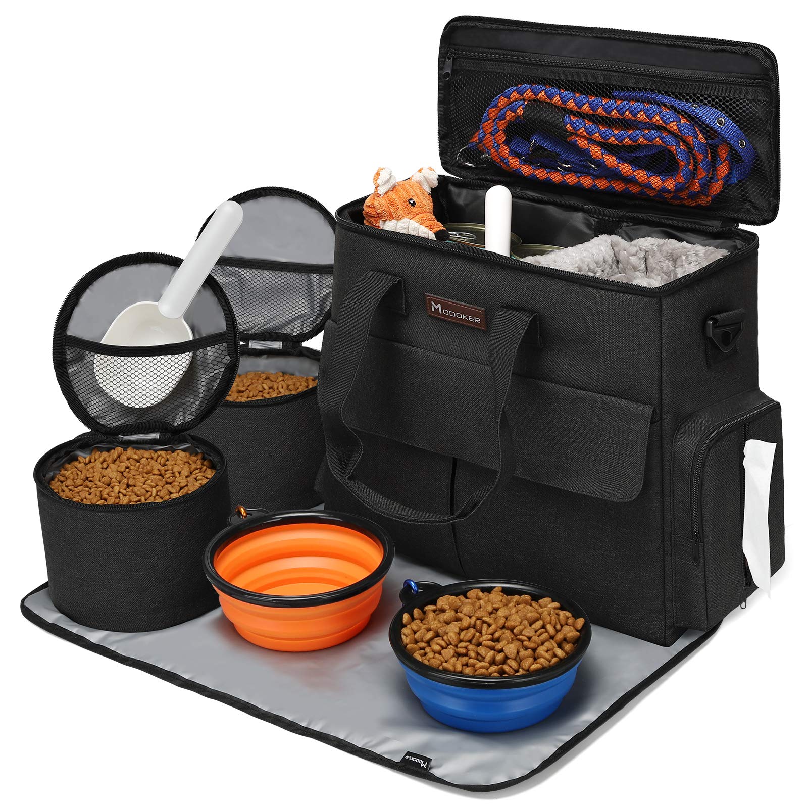 Pet Travel Bag with Bowls - Black 60cm-image-fcd90a1b-dac8-4536-8530-ff009099fe94-112115
