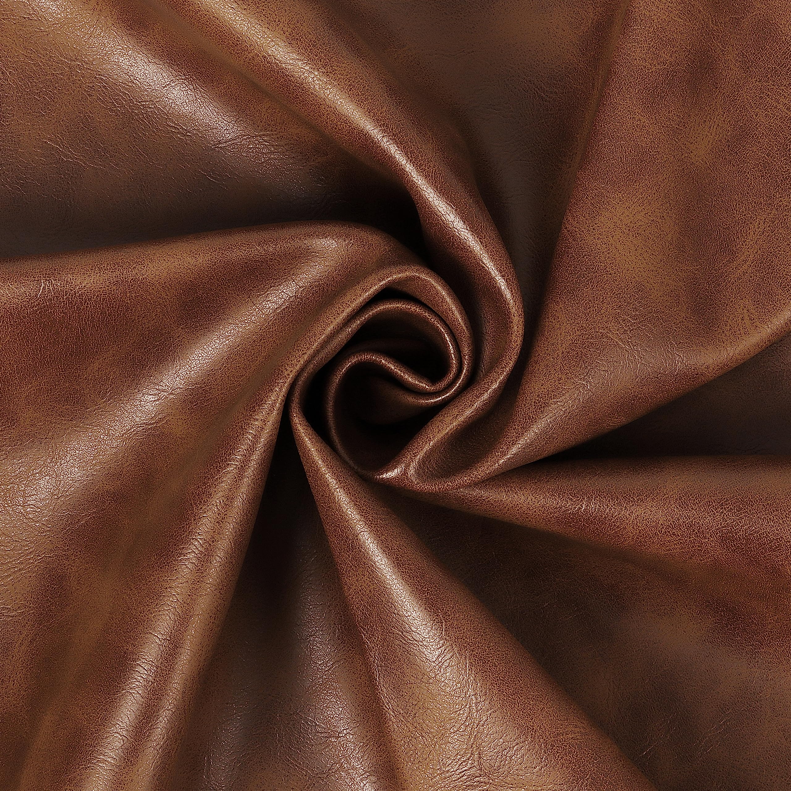 Brown PU Faux Leather Fabric by the Metre - Soft Synthetic Leatherette for Upholstery & Crafting (137cm Width)-image-a0774d2f-8f5a-4830-b91b-386c89198cd9-68266
