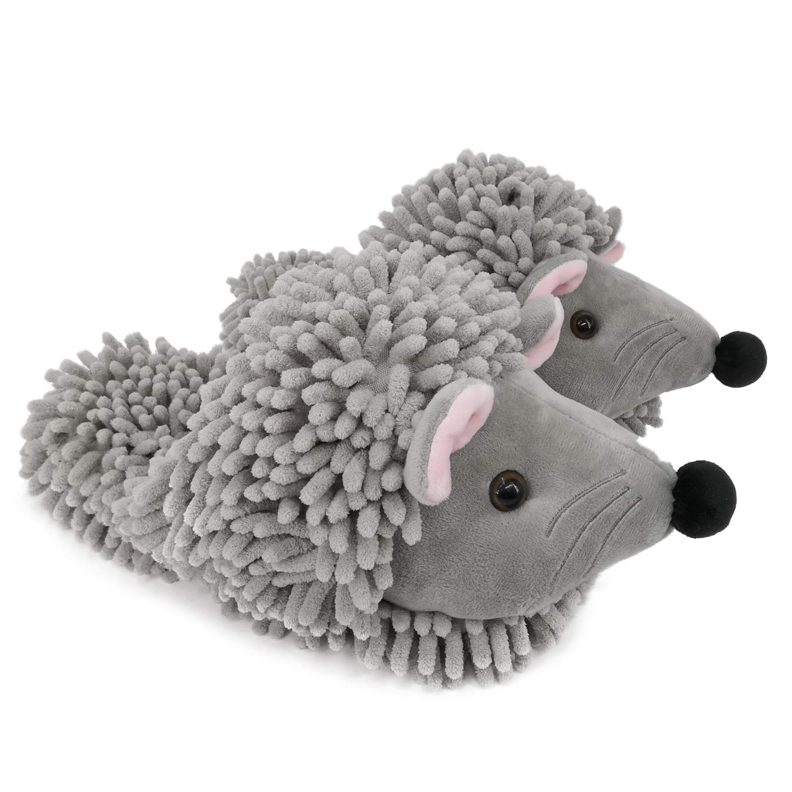 Women's Fuzzy Animal Slippers - Grey Rat UK 6-8-image-db6107dc-7e24-4508-91f1-ce64a99768dd-121584