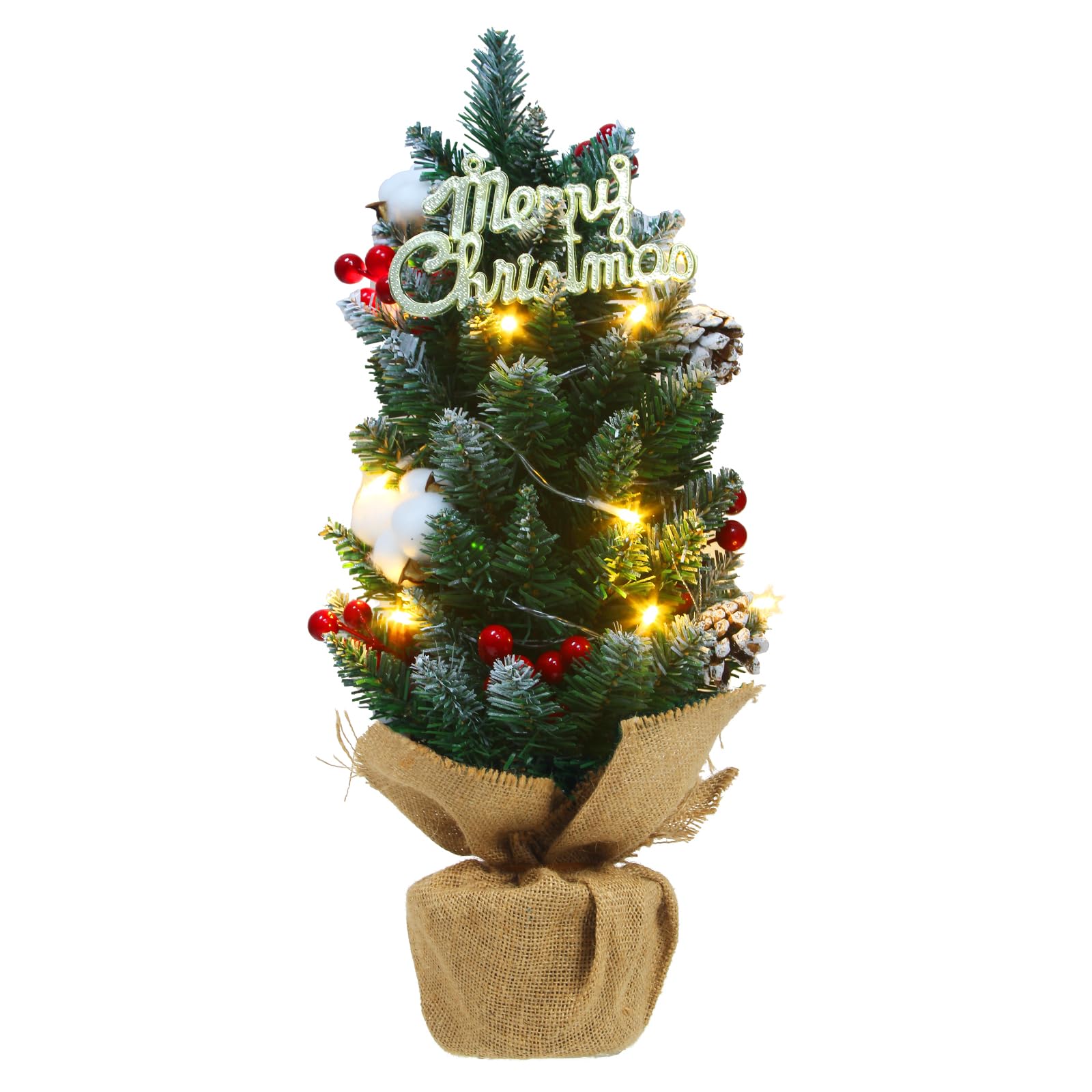 Veroda 22" Light-up Snow-Covered Tabletop Christmas Tree with Pine Cones & Hollies-image-11eaf70c-4dc4-49b9-aec3-7ee7b27103c0-45063