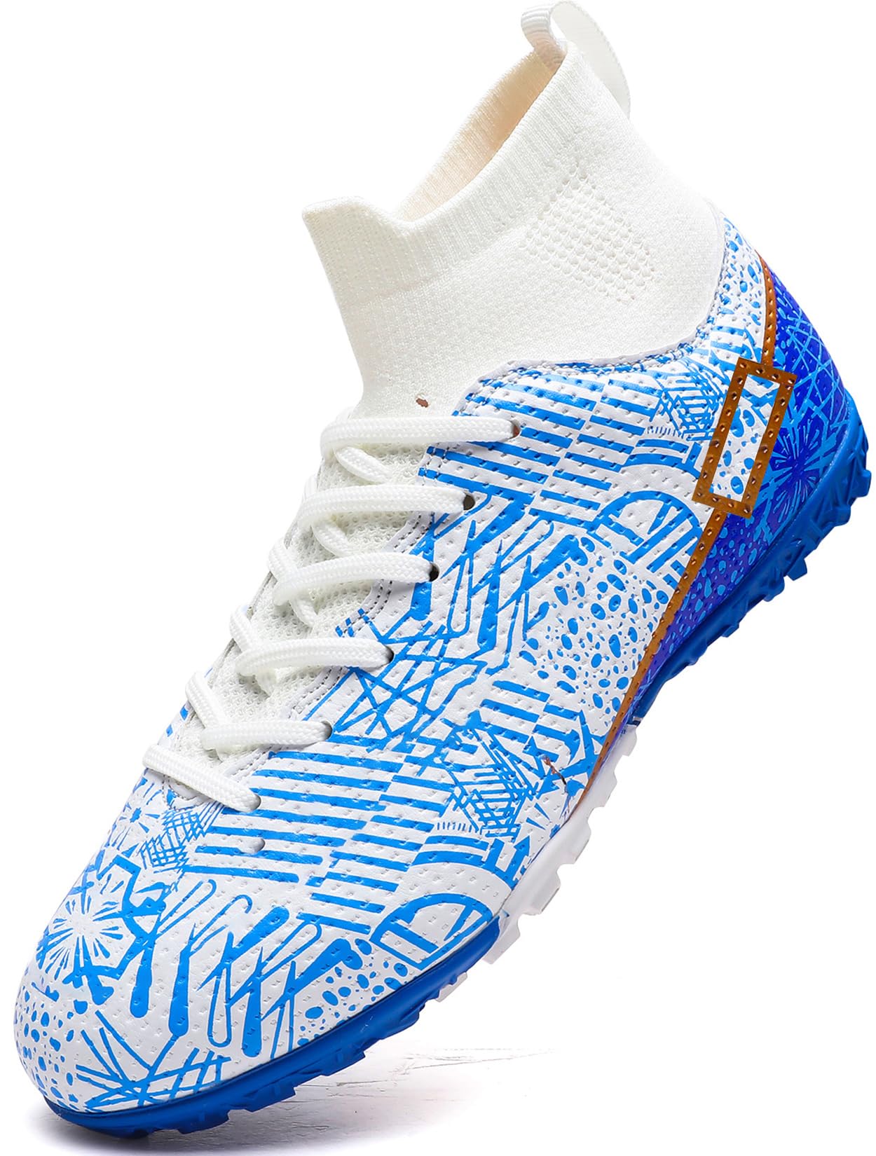 Boys Football Boots Astro Turf - White Blue EU30-image-b84cf1fe-ec7b-46f5-96bd-e7f64ffc8c5f-95227
