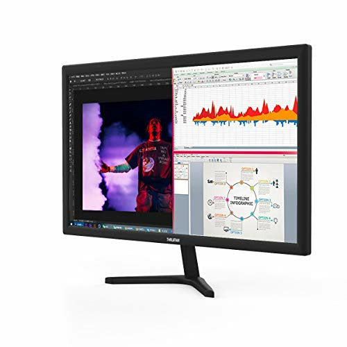 Thinlerain 19 inch pc-monitor, 1440 x 900 led-beeldscherm, computermonitor met VGA/HDMI/AV/BNC/USB, ingebouwde luidspreker, 5 Ms responstijd, 60 Hz vernieuwingssnelheid, VESA, zwart