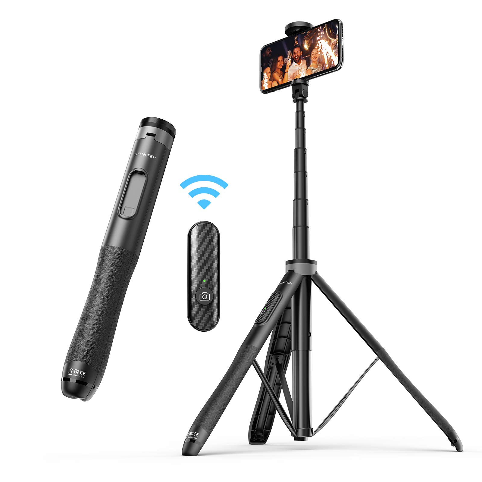 Selfie Stick Tripod with Bluetooth Remote - Black 1.5m-image-ec7e8e8a-90e9-4d4f-a3f3-6913f130fc9b-97357
