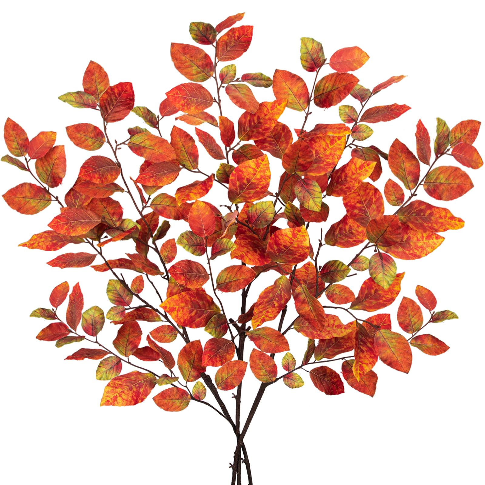 Artificial Autumn Leaf Stems 3PCS - Orange 90cm-image-1f08b454-2320-47a7-bb04-2fb73e333c06-108189
