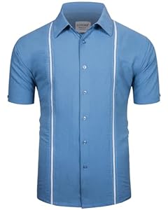 Men's Casual Short Sleeve Shirt - Blue Small-image-78166f6c-7527-4dae-a599-597d4fa8519a-95864