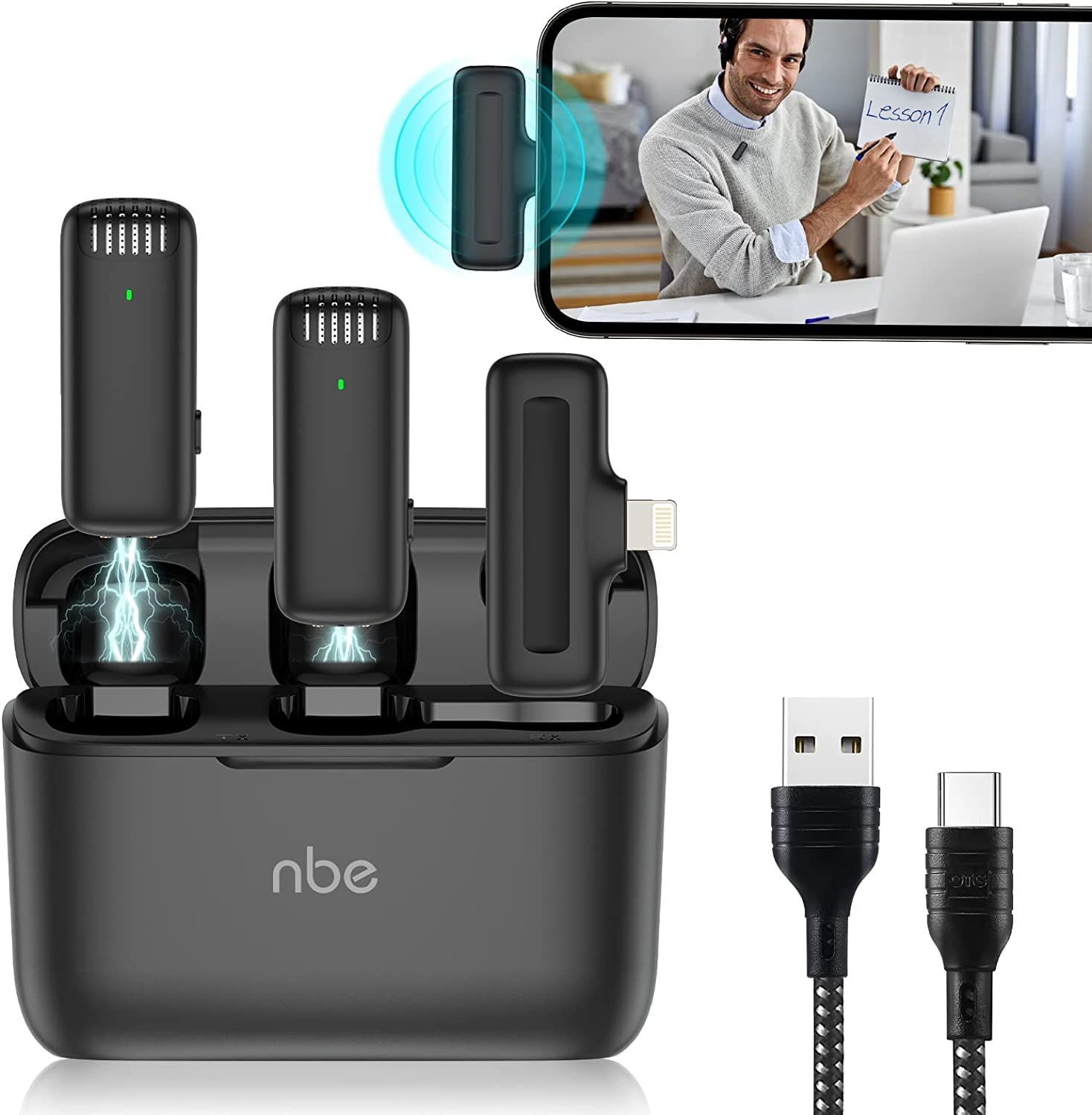 Dual Wireless Lavalier Mics with Case - Black iOS-image-9a2359b1-7455-4238-8ade-97fd552a0795-114352