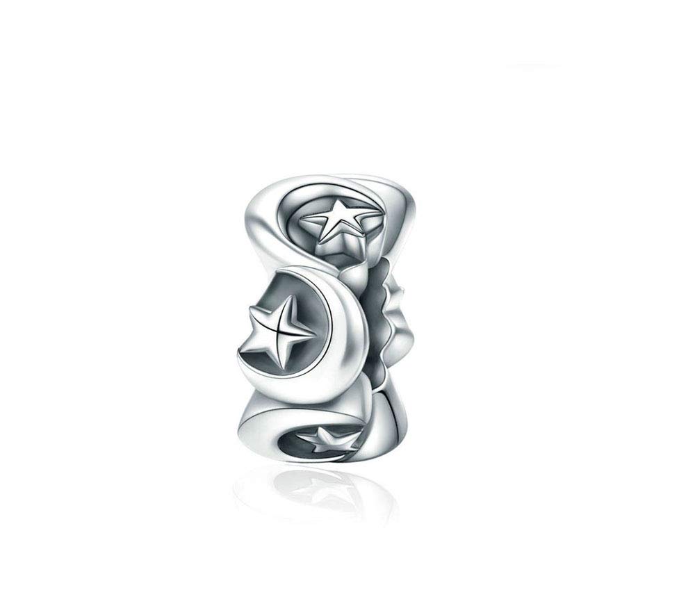 Moon Star Spacer Charm S925 Bracelet Jewellery - Silver Star-image-22a51145-4301-4cd3-a2bf-7a1d3cdfb581-102394