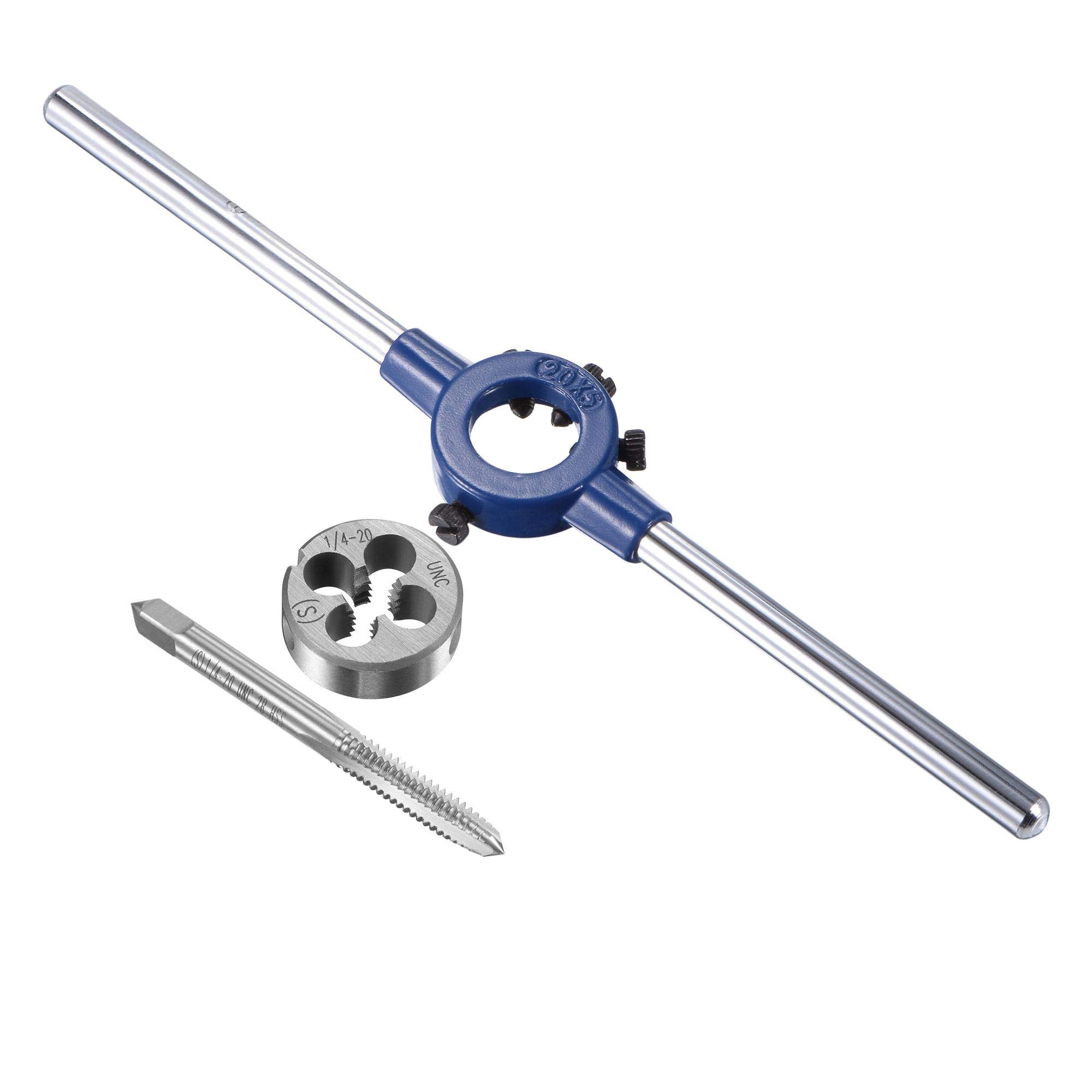 High-Speed Steel 1/4-20 UNC Tap & Die Set with 20mm Die Stock Handle-image-d9a9030b-d3c3-4b57-be34-fcc7bb75211b-62029