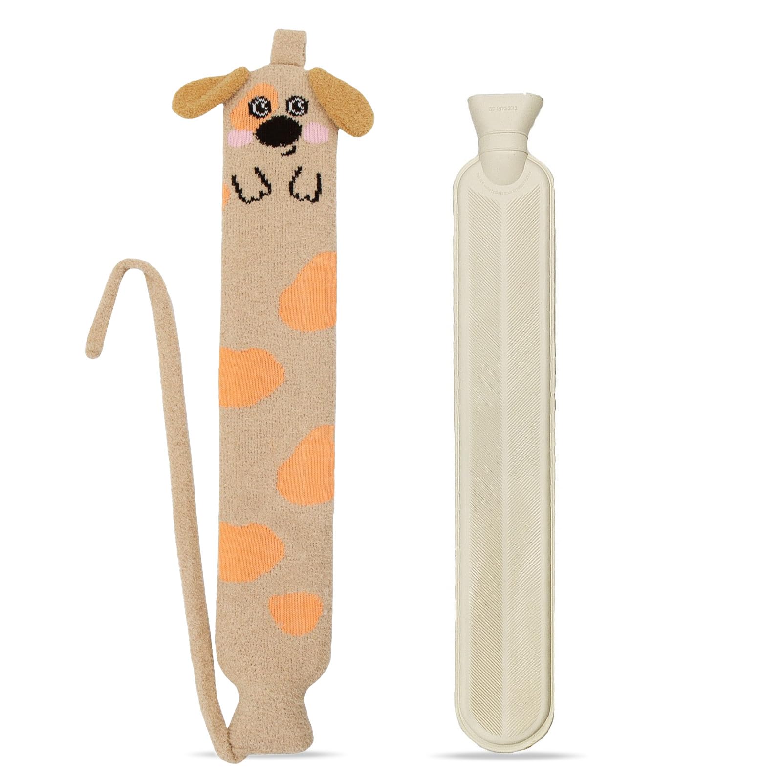 2L Extra Large Hot Water Bottle with Soft Fluffy Cover for Neck, Back & Legs - Perfect for Cold Relief