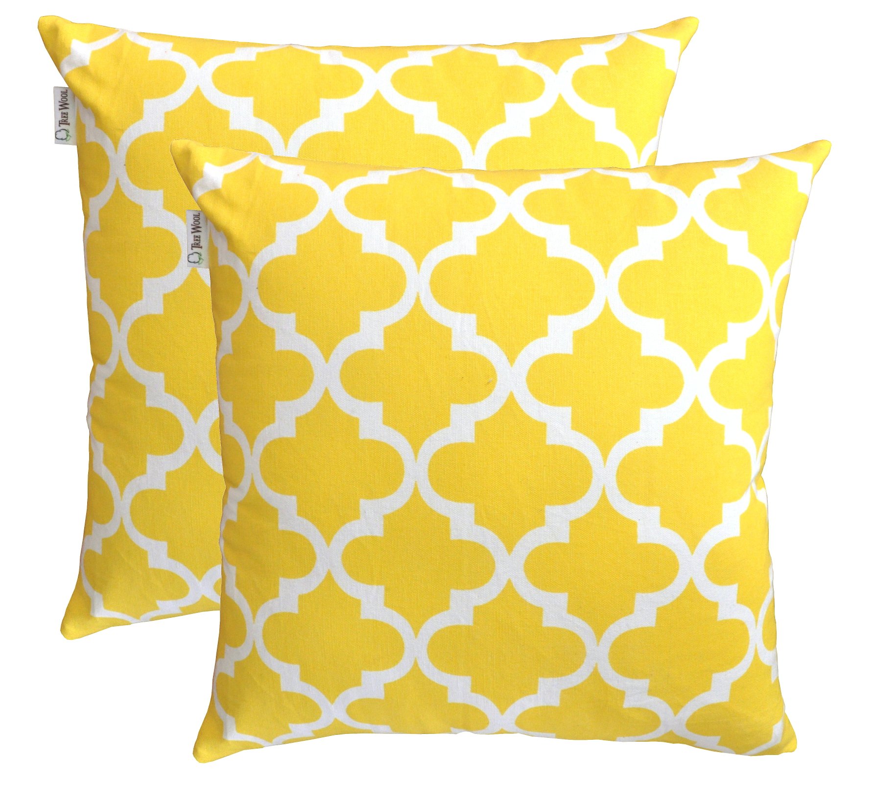 Cotton Cushion Covers Set of 2 - Yellow 40 x 40 cm-image-49099465-42dc-4d58-9f07-bf4f4fa15366-110679