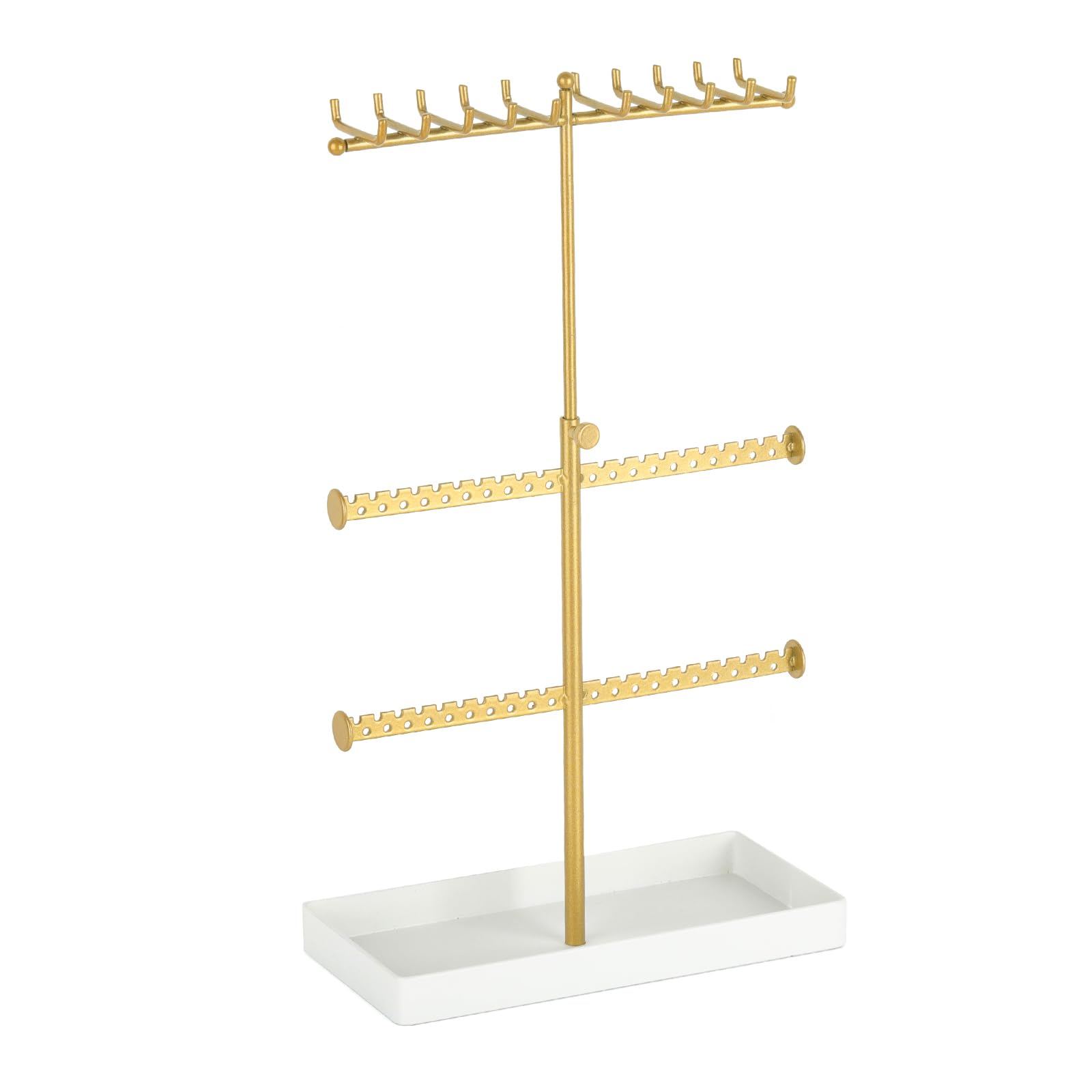 Tirzah Adjustable Jewelry Holder Organizer Stand 3-Tier 20 40 1 White-image-243198d3-ada3-4993-b988-d3e205722f6b-58460