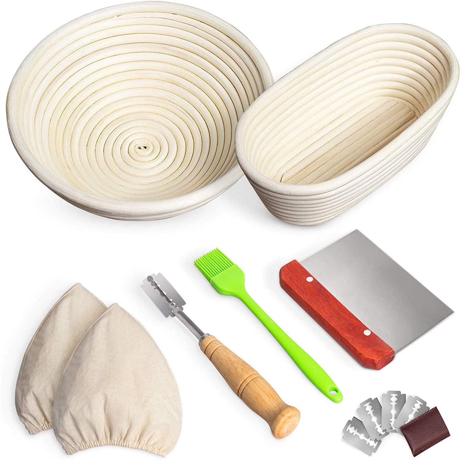 Bread Proofing Basket Set with Tools - Beige AG1309-image-ade2adc6-9f13-4233-8164-092b3de376f7-110021