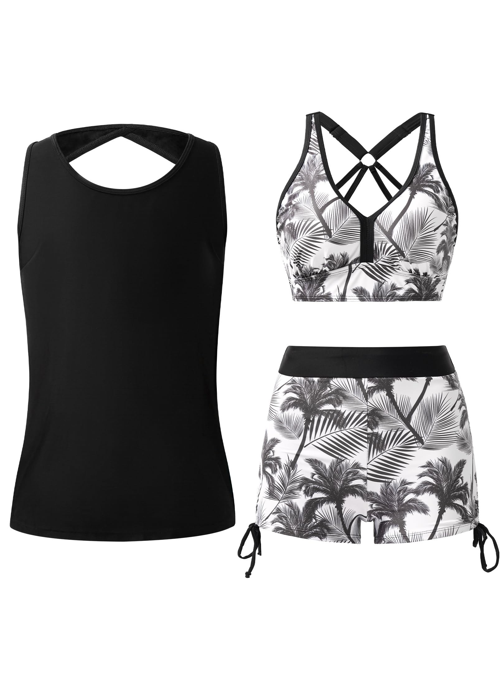 Women's 3 Piece Tankini Set - Black L-image-a0fd056a-70e3-4fb7-b5c9-5ee9c78a0561-91978