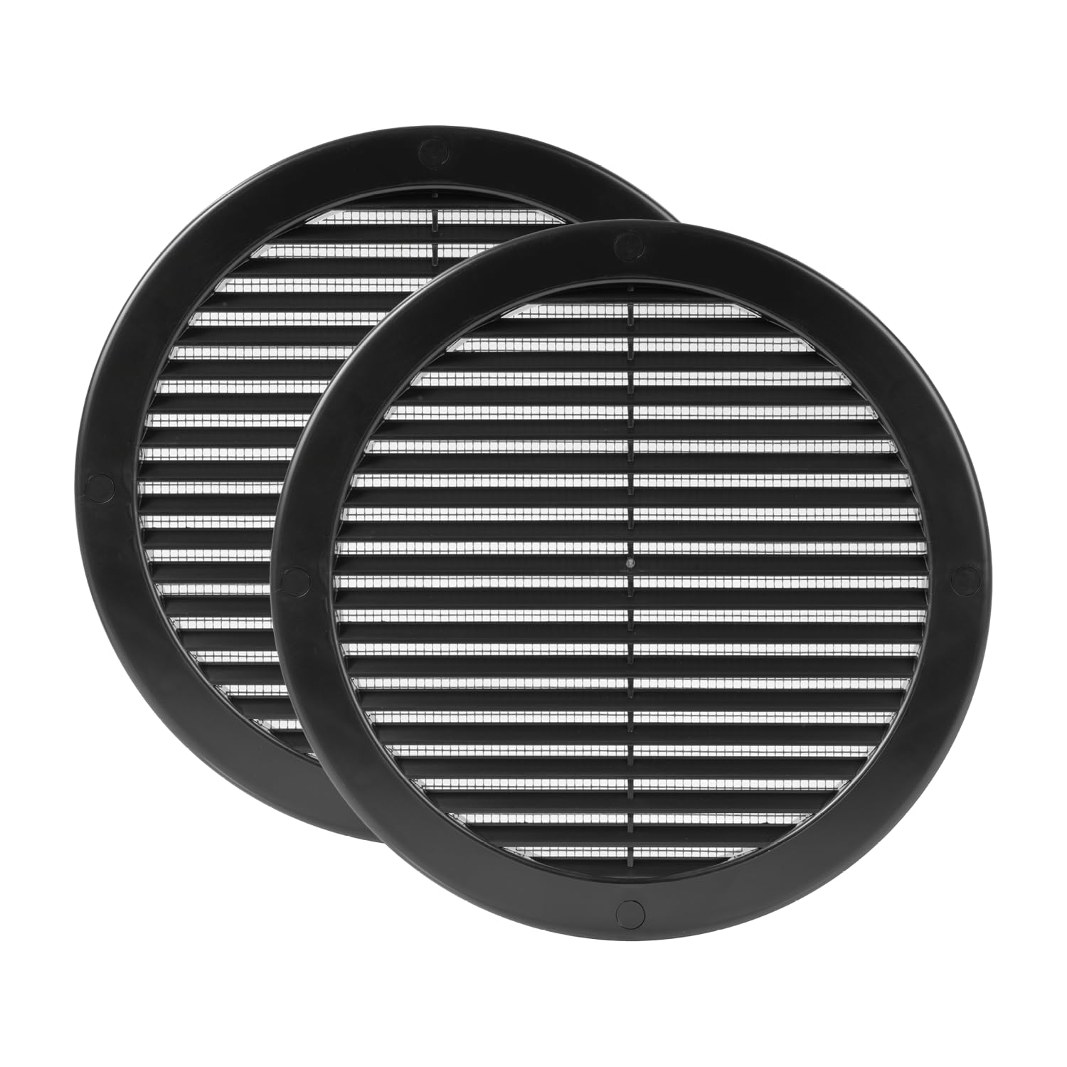 Vent Systems mm / Inch Soffit Vent Cover with Flange Ø200 8'' Black 2-image-b7057991-6c77-4b86-bbd7-f15ae97158e6-60237