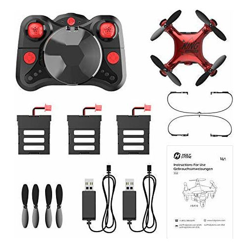 Holyton HT02 Mini Drone pour Enfants Débutants, Mini Quadcopter de Poche, Maintien d'Altitude, Flip 3D, 3 Vitesses, 3 Batteries, Mode Sans Tête, Protections, Arrêt d'Urgence, Cadeau Garçons Filles