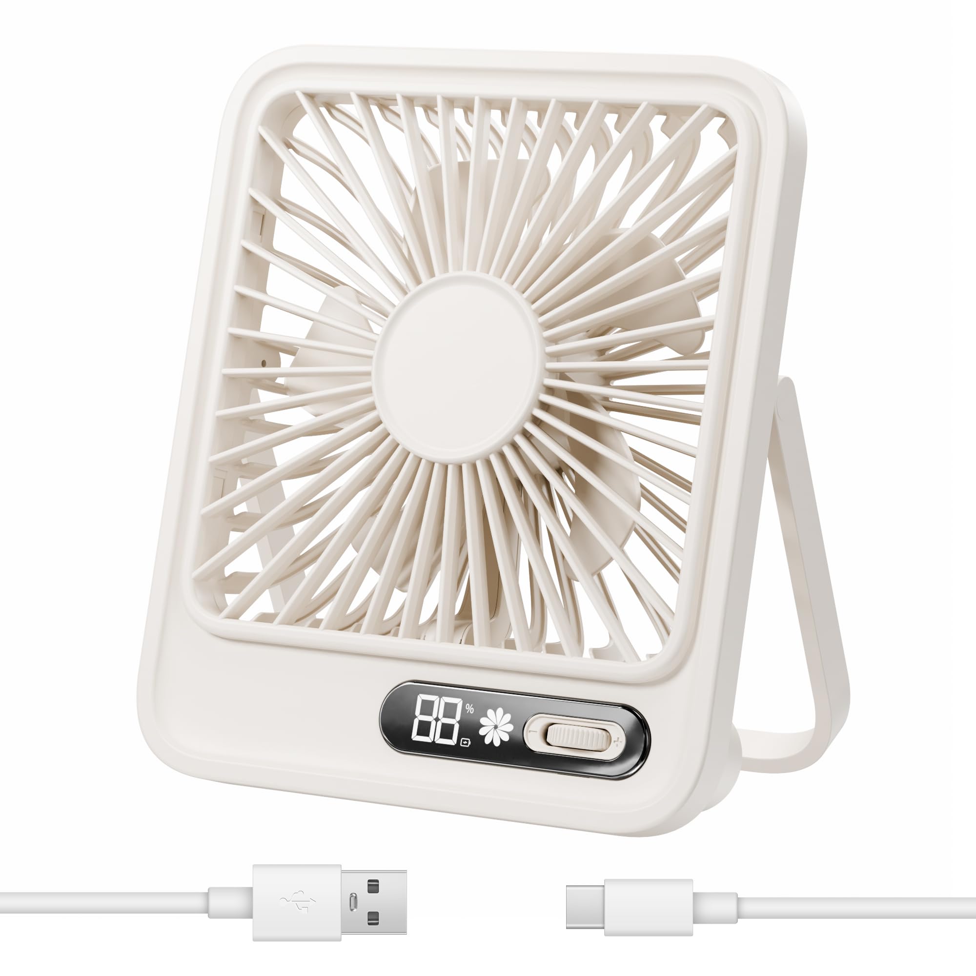 CURCOSA Portable Desk Fan, Stepless Speed 1-100 180°Adjustable-image-f04108dc-1c19-47f9-97a1-d84477926b57-53316