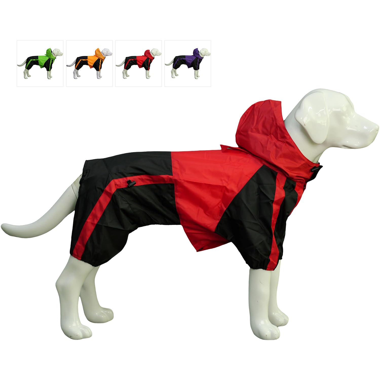 Dog Hooded Raincoat Poncho - Red XS-image-acd6d466-3d43-4c55-942d-366c3d93c61d-102835