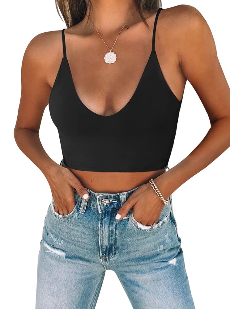 Women's Cropped Cami Top - Black 2X-Large-image-bf02cc77-4375-4fd9-9927-e36ca80b86e8-103547