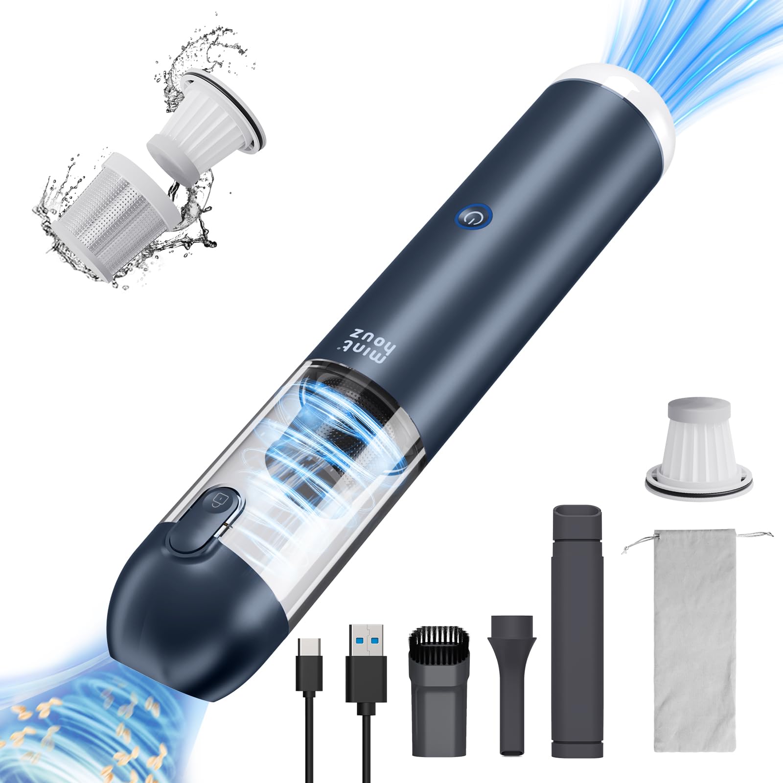 Cordless Car Vacuum Cleaner - Blue