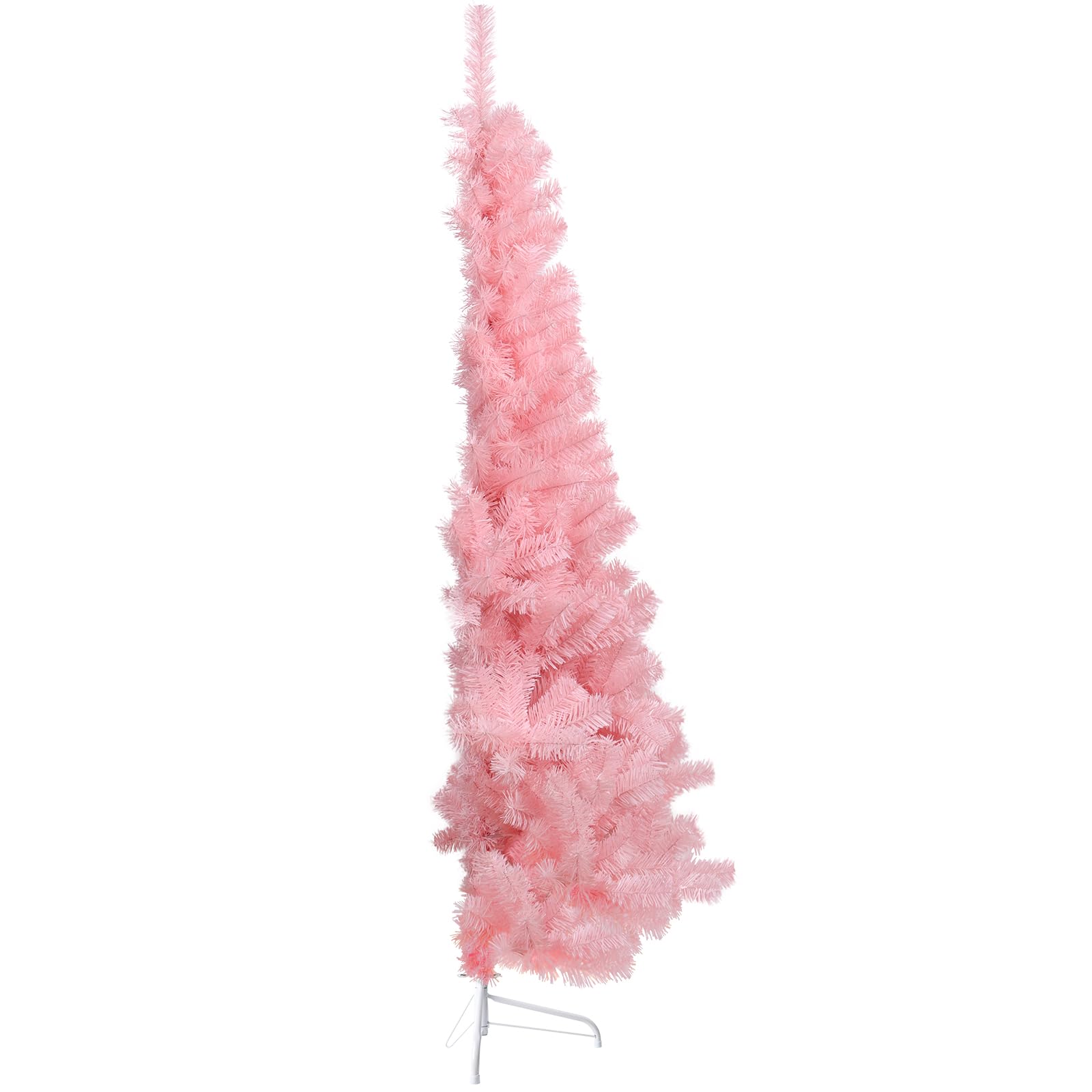 ZALAON Half Christmas Artificial Half Christmas Tree,1.5M Pink Xmas-image-b899be76-2f06-46e4-8626-b175ecc79592-61831