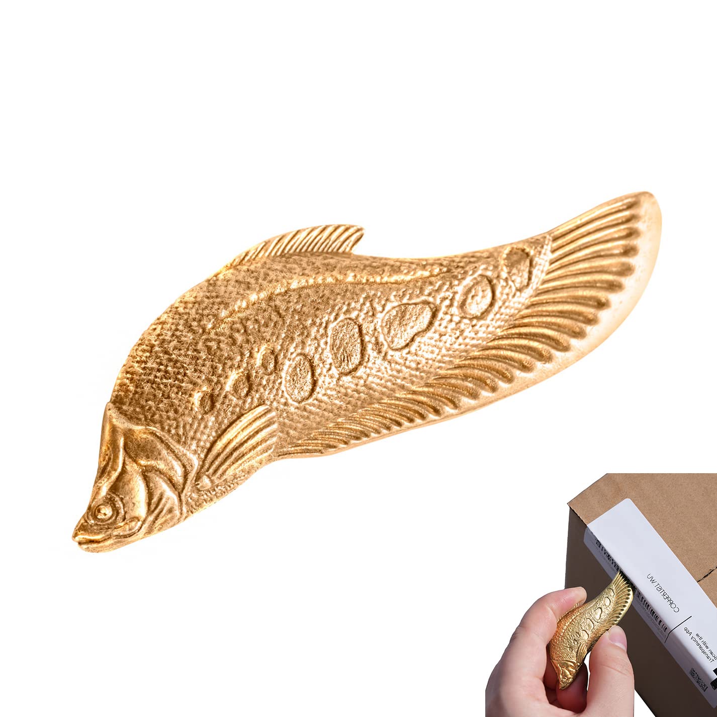 Handmade Brass Fish Letter Opener by COPPERTIST.WU - Keychain, Pendant, Utility Knife-image-e0bb00cf-3602-4e23-94ee-51a8819919c8-55331