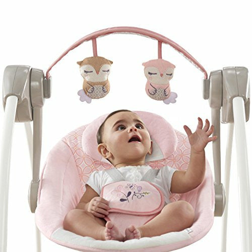 Ingenuity Portable Baby Swing Owl Pink