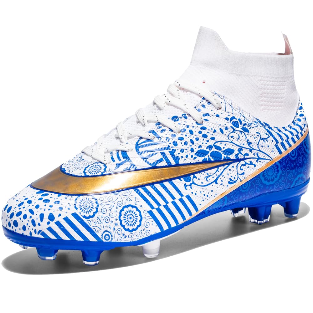 Boys' Football Boots Astro Turf Trainers - White/Blue UK 12.5-image-b8ab4003-4ea1-4af9-a6bd-47400b16955c-97995