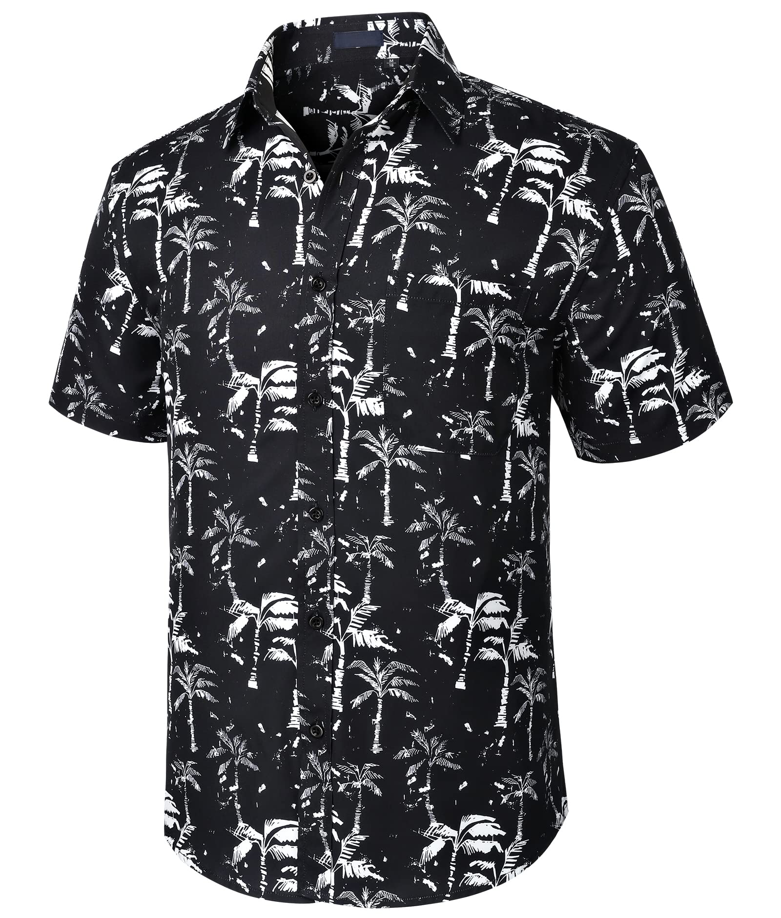 Men's Hawaiian Shirt Palm Print - Black XXL-image-9c572aa1-3ba6-42a6-84e4-1c799eecbc49-101782