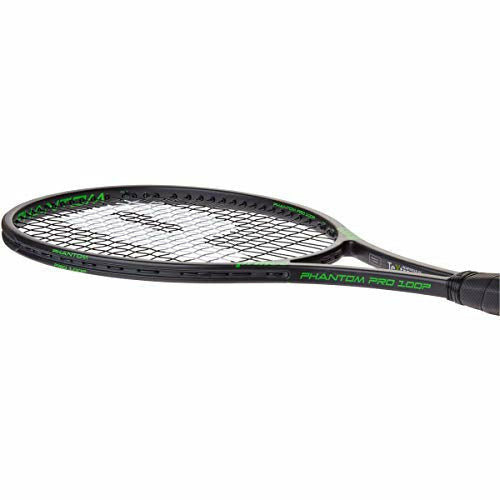 Prince Phantom Pro 100P Adult Tennis Racket, Black/Green, Grip 3
